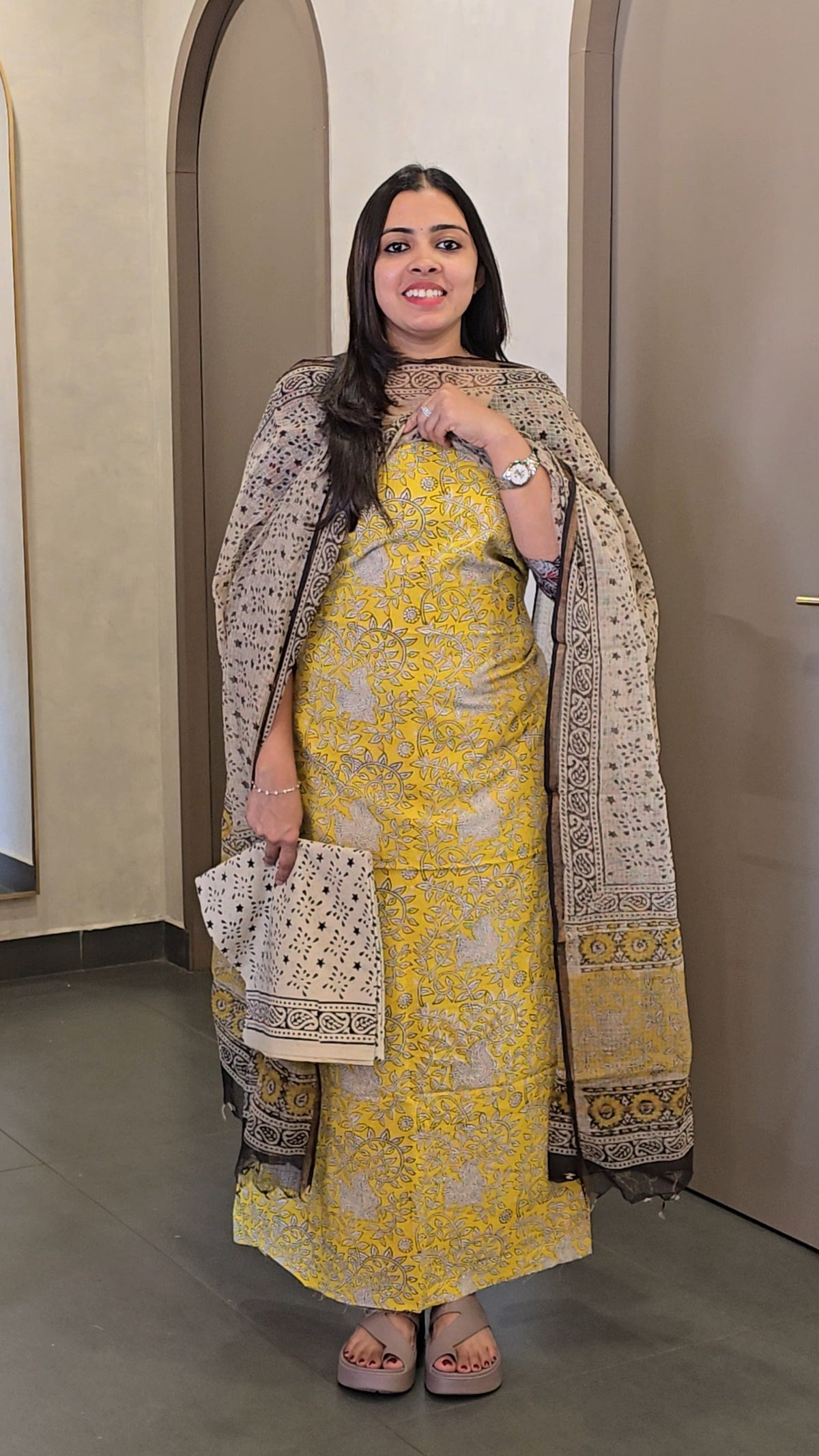 Cotton with Kota Doria Dupatta - SC 10337