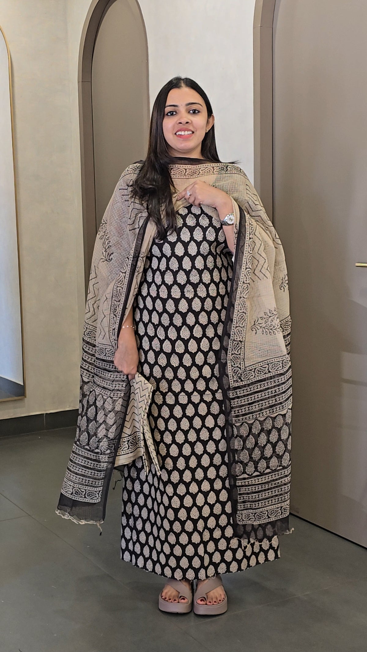 Cotton with Kota Doria Dupatta - SC 10337