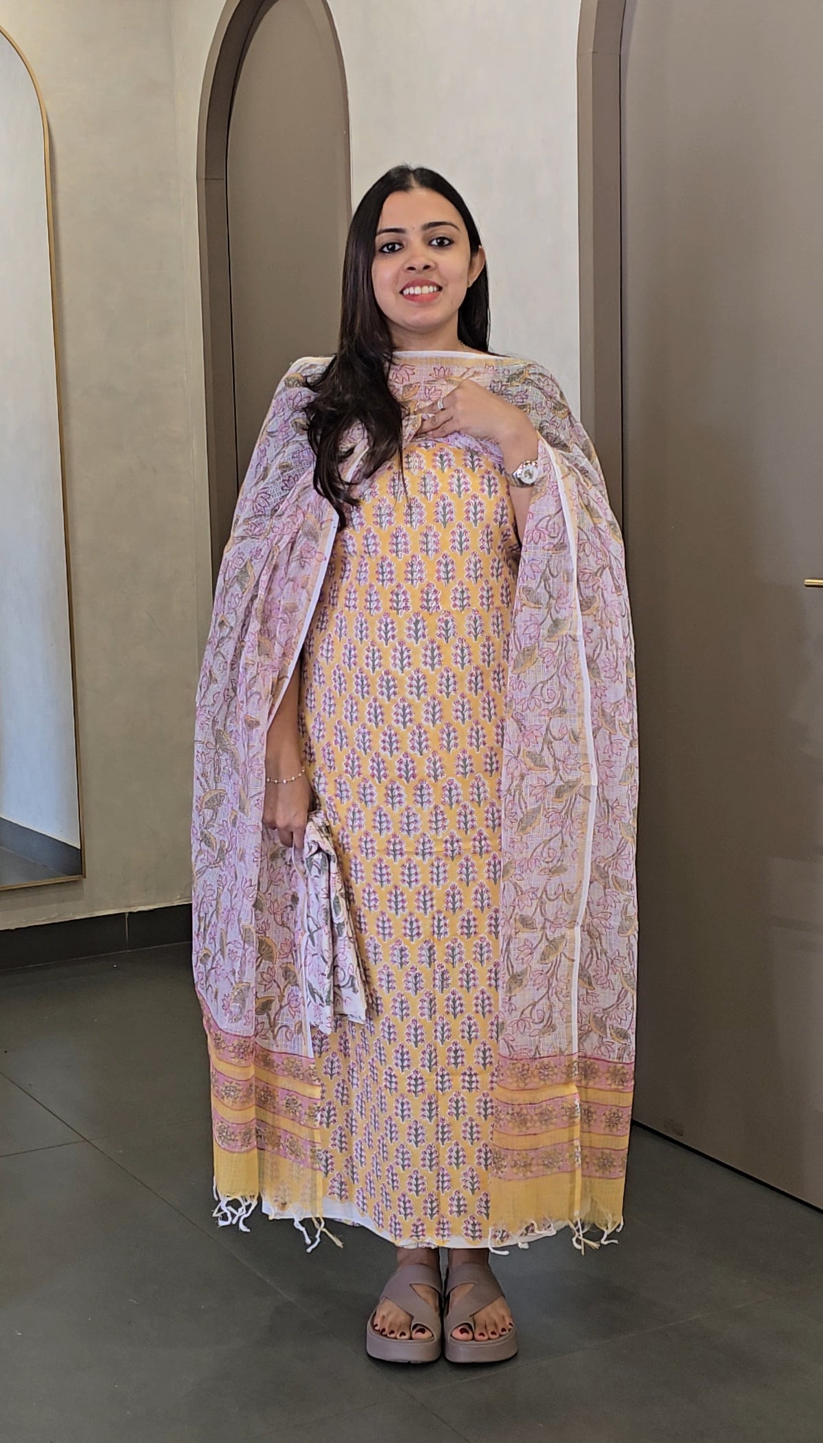 Cotton with Kota Doria Dupatta - SC 10337