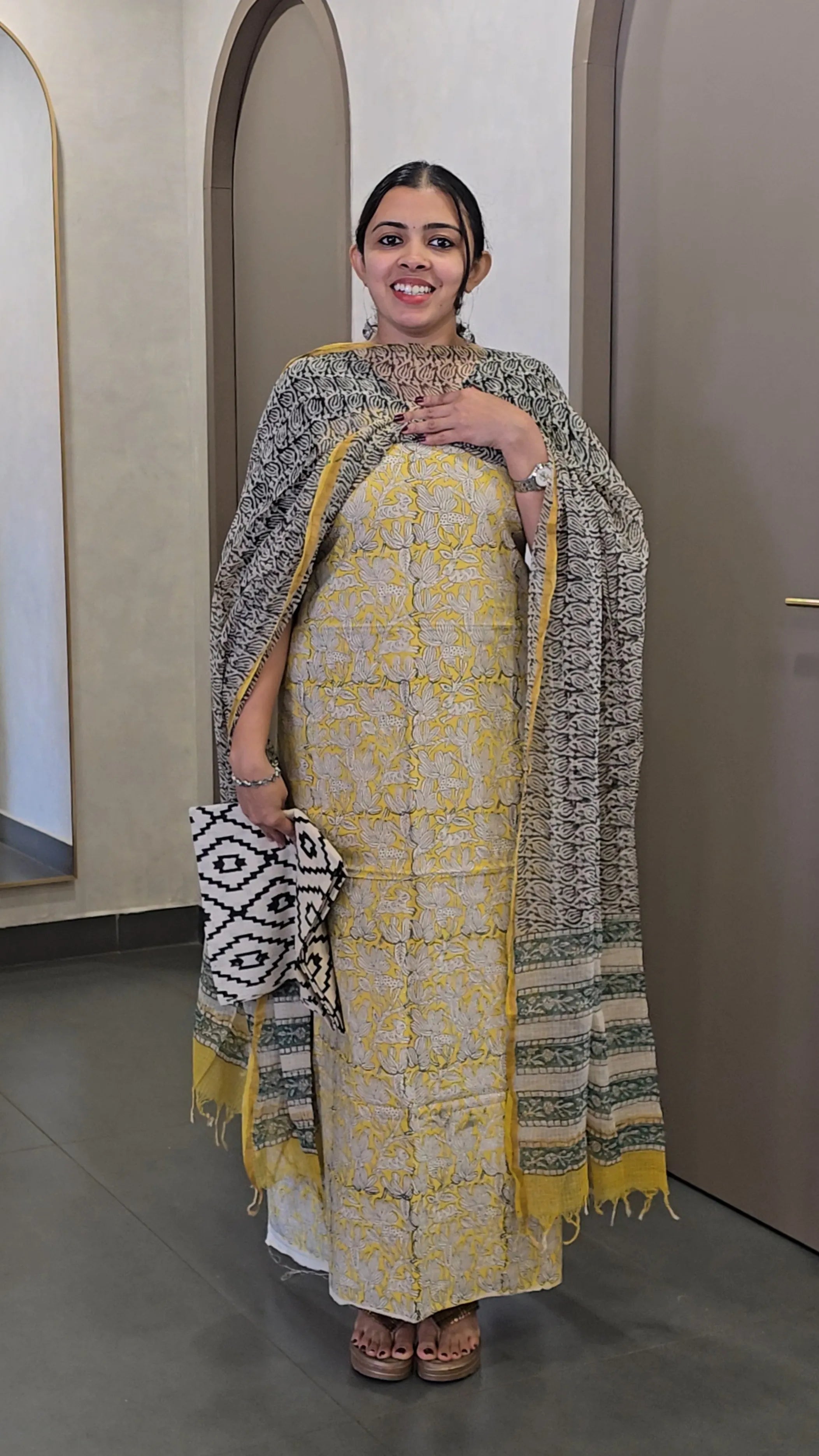 Cotton Salwarsuit with Kota Doria Dupatta - SC 10337