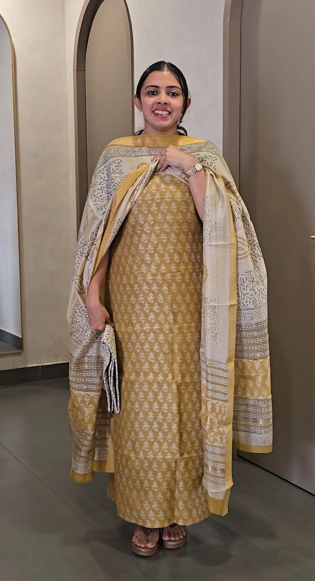Maheshwari Silk Salwarsuit - SC 10726