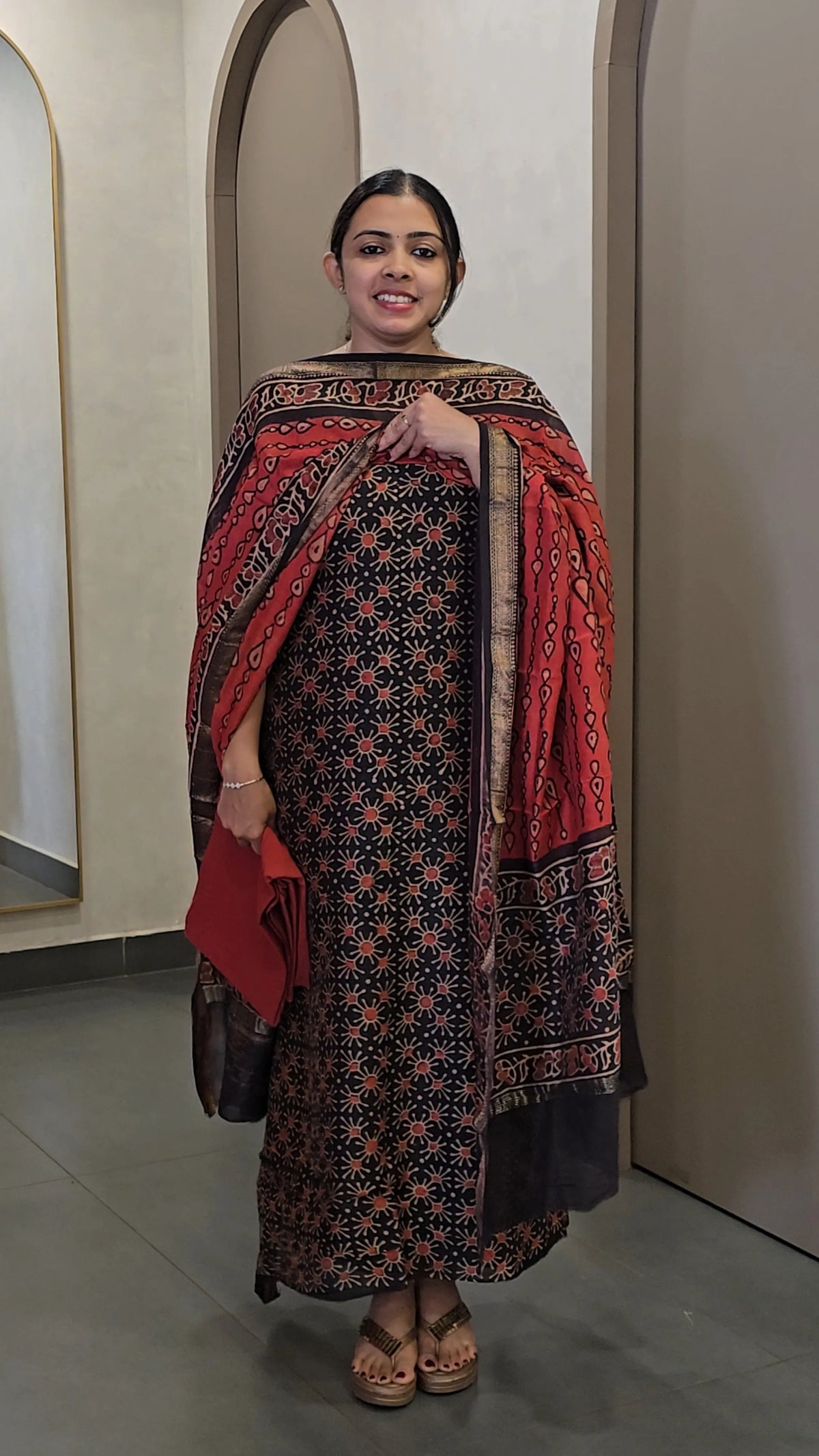 Maheshwari Silk Salwarsuit - SC 10723