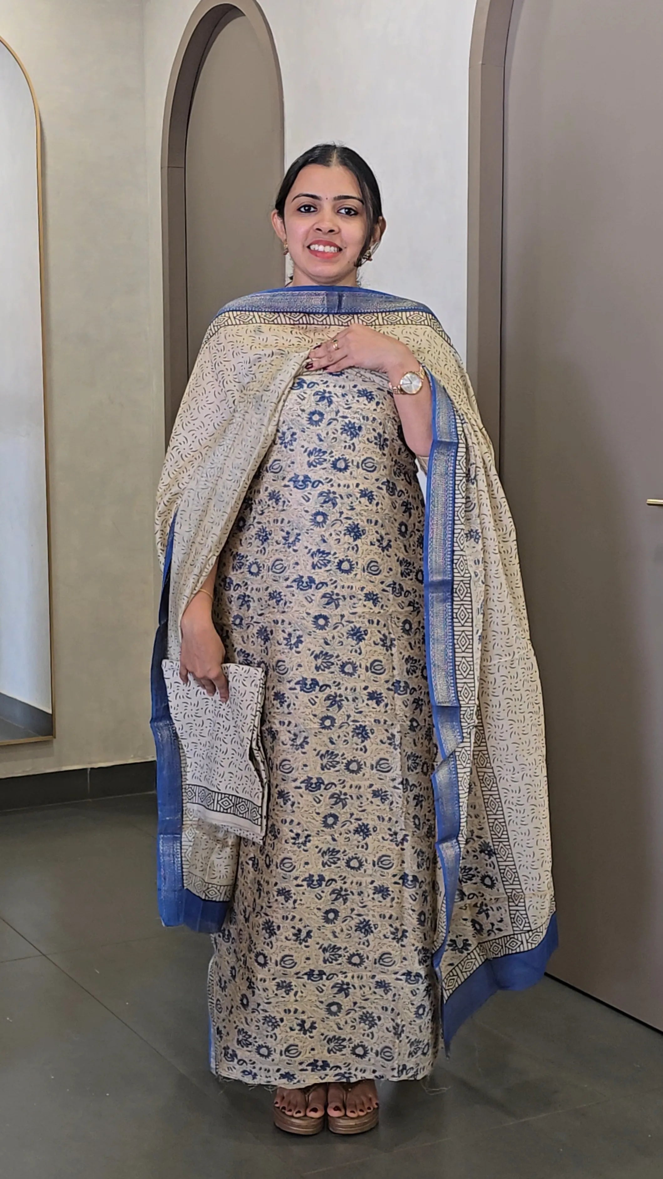 Maheshwari Silk Salwarsuit - SC 10339