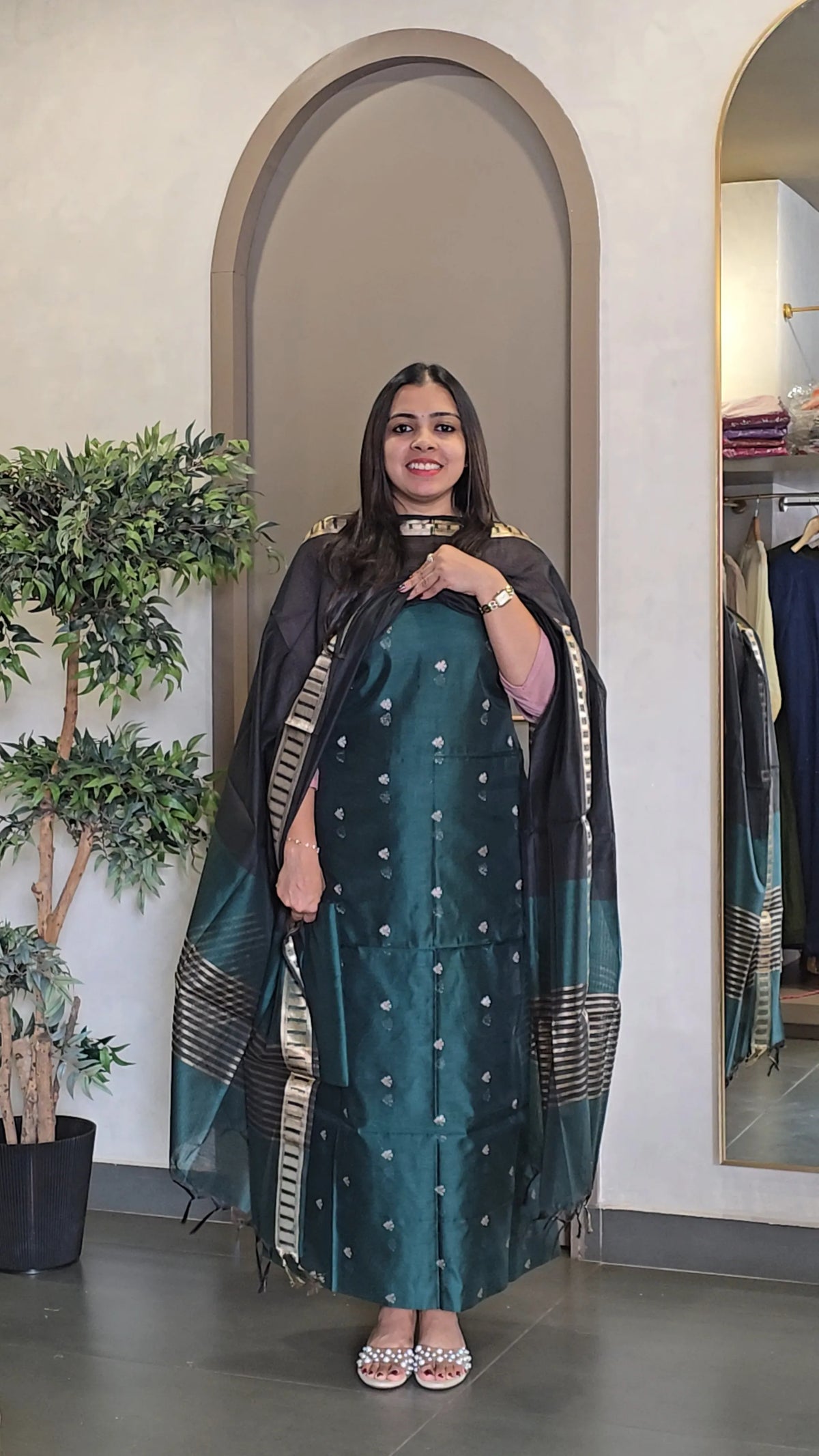 Chanderi Silk Salwarsuit - SC 10987