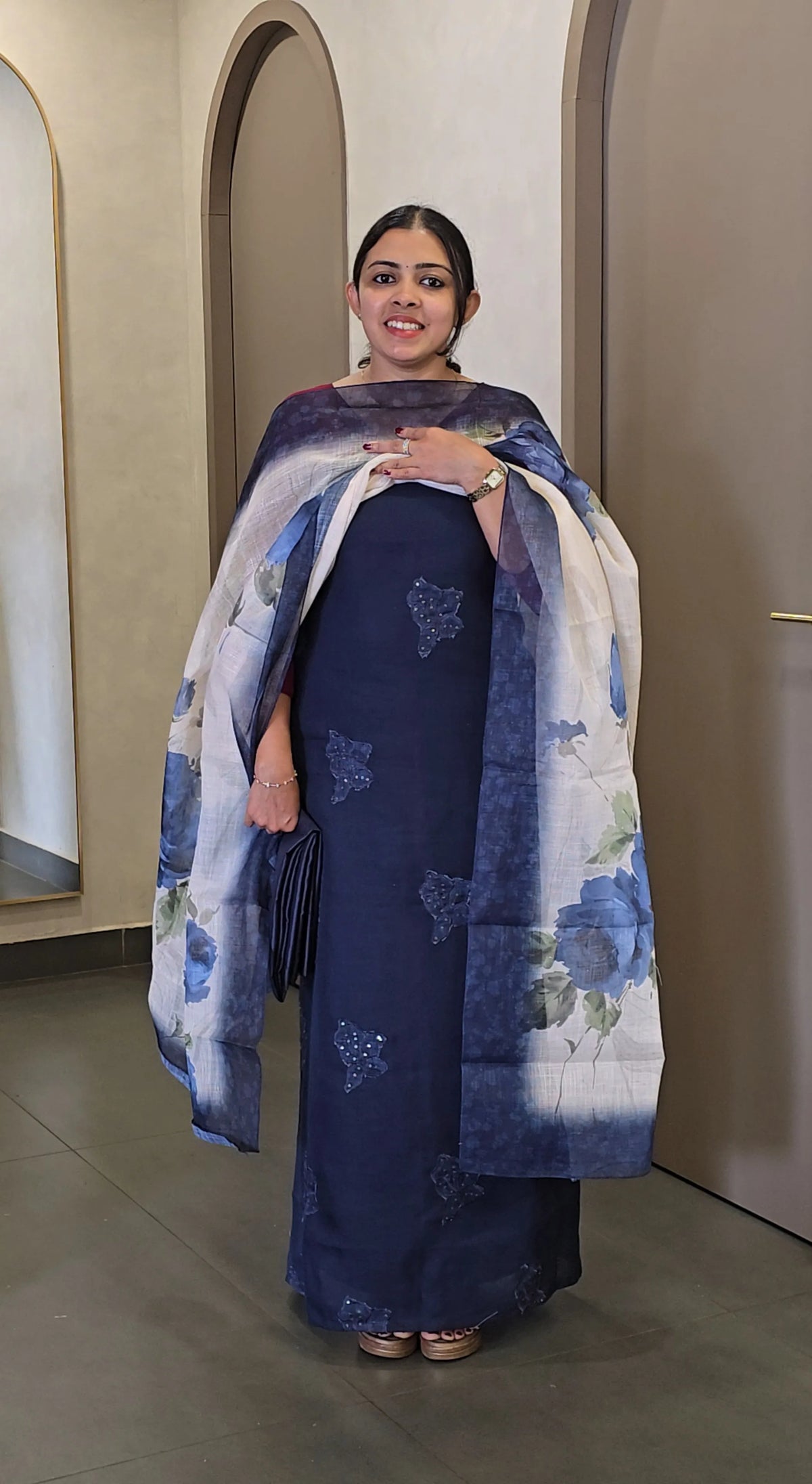 Semi-Linen Salwarsuit - SC 10695