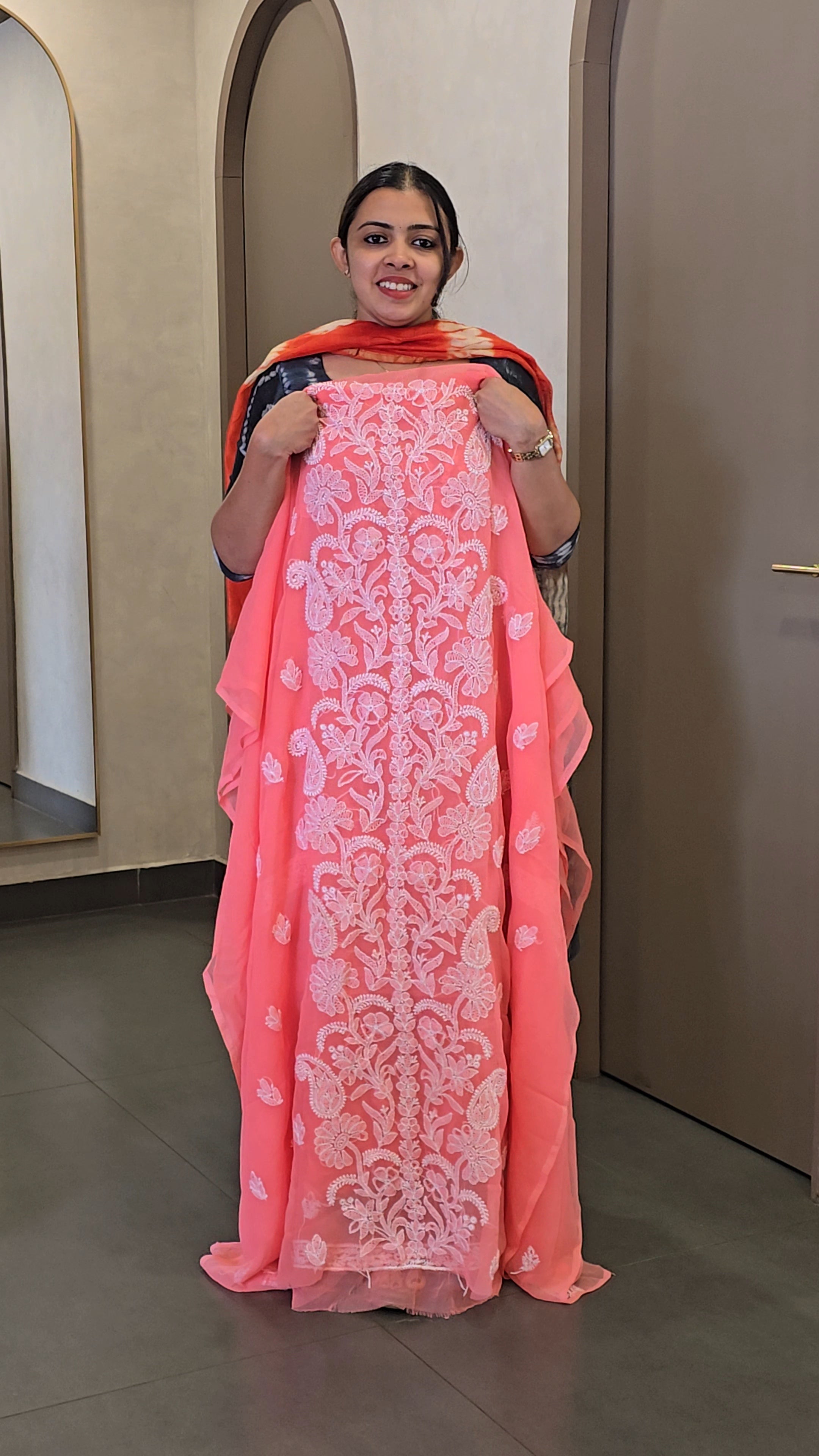 Georgette Chikankari Salwar Suit -SC 10409