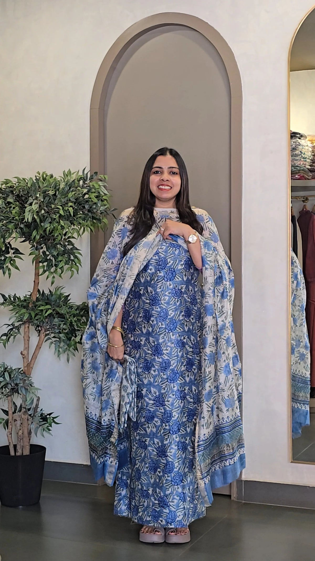 Maheshwari Silk Salwarsuit - SC 10897