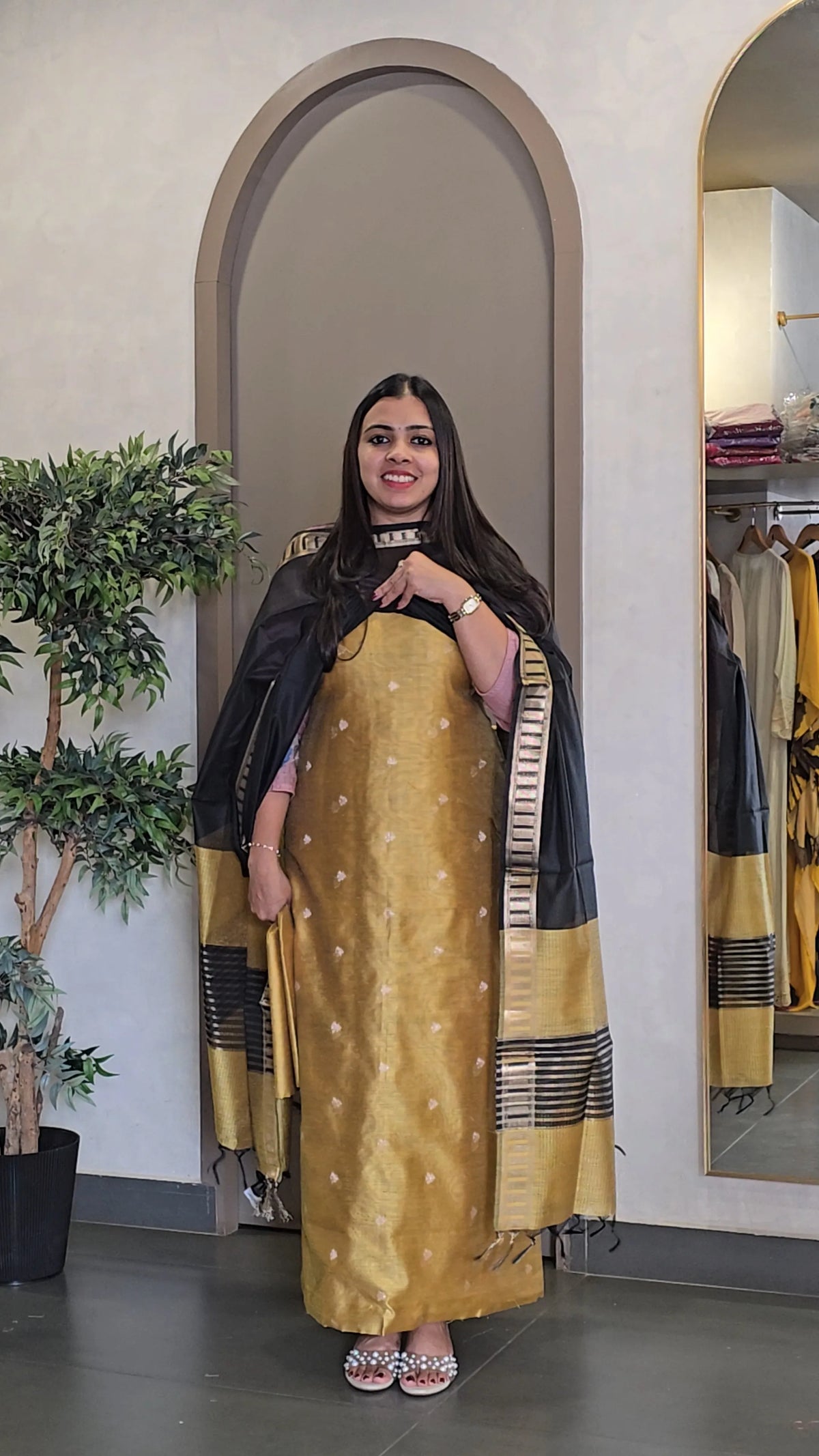 Chanderi Silk Salwarsuit - SC 10987