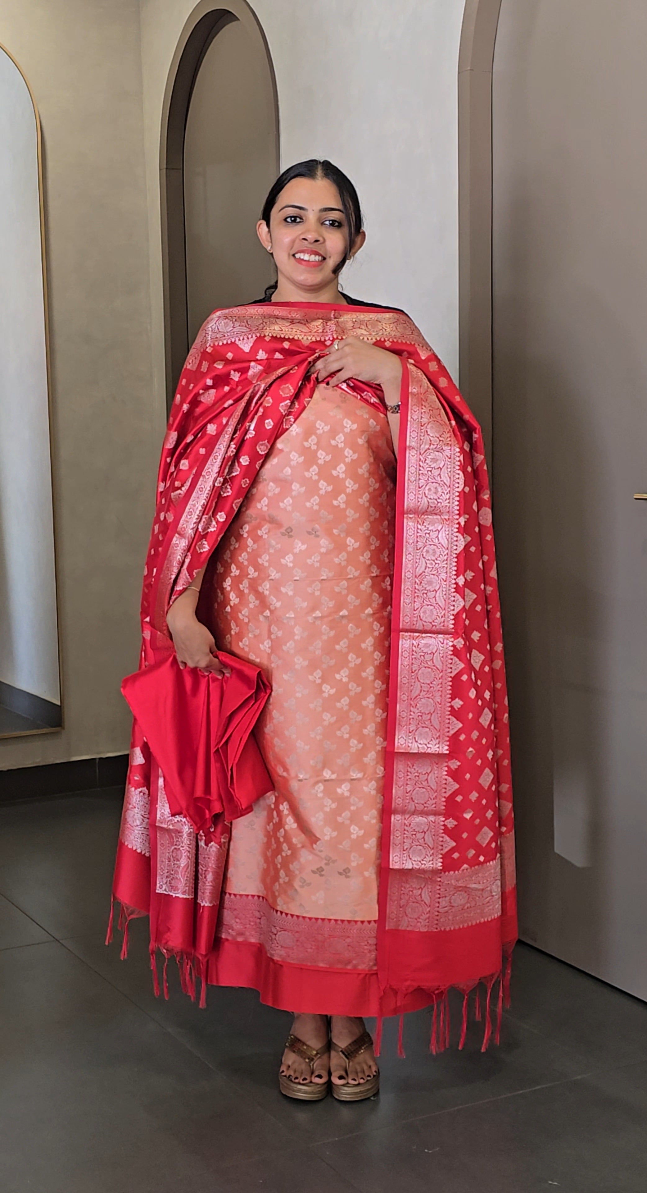 Soft Silk Banarasi Salwarsuit - SC 10254