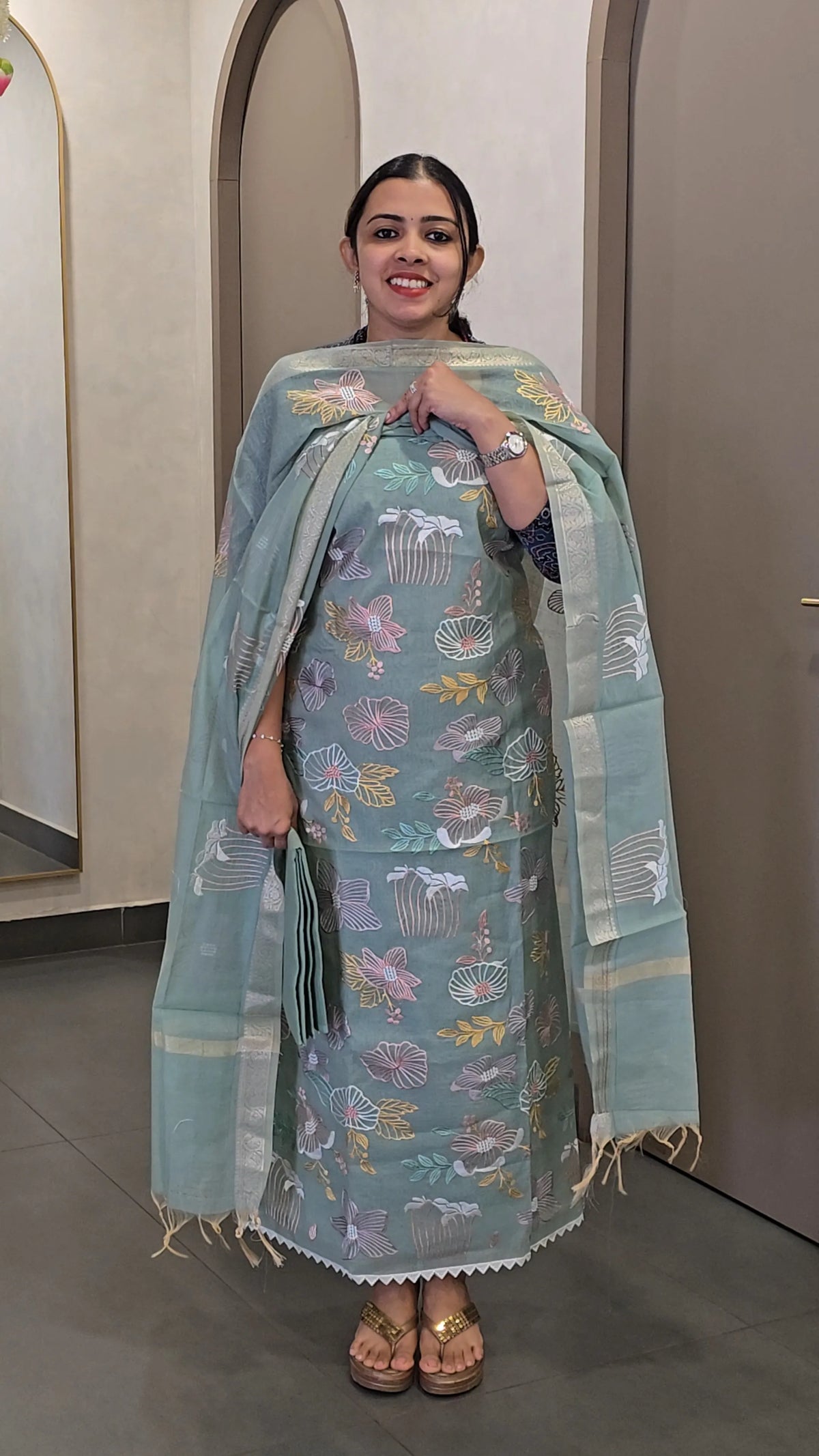 Soft Mulchanderi Salwarsuit - SC 10798