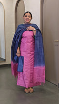 Semi-Tussar Silk Salwarsuit - SC 10038