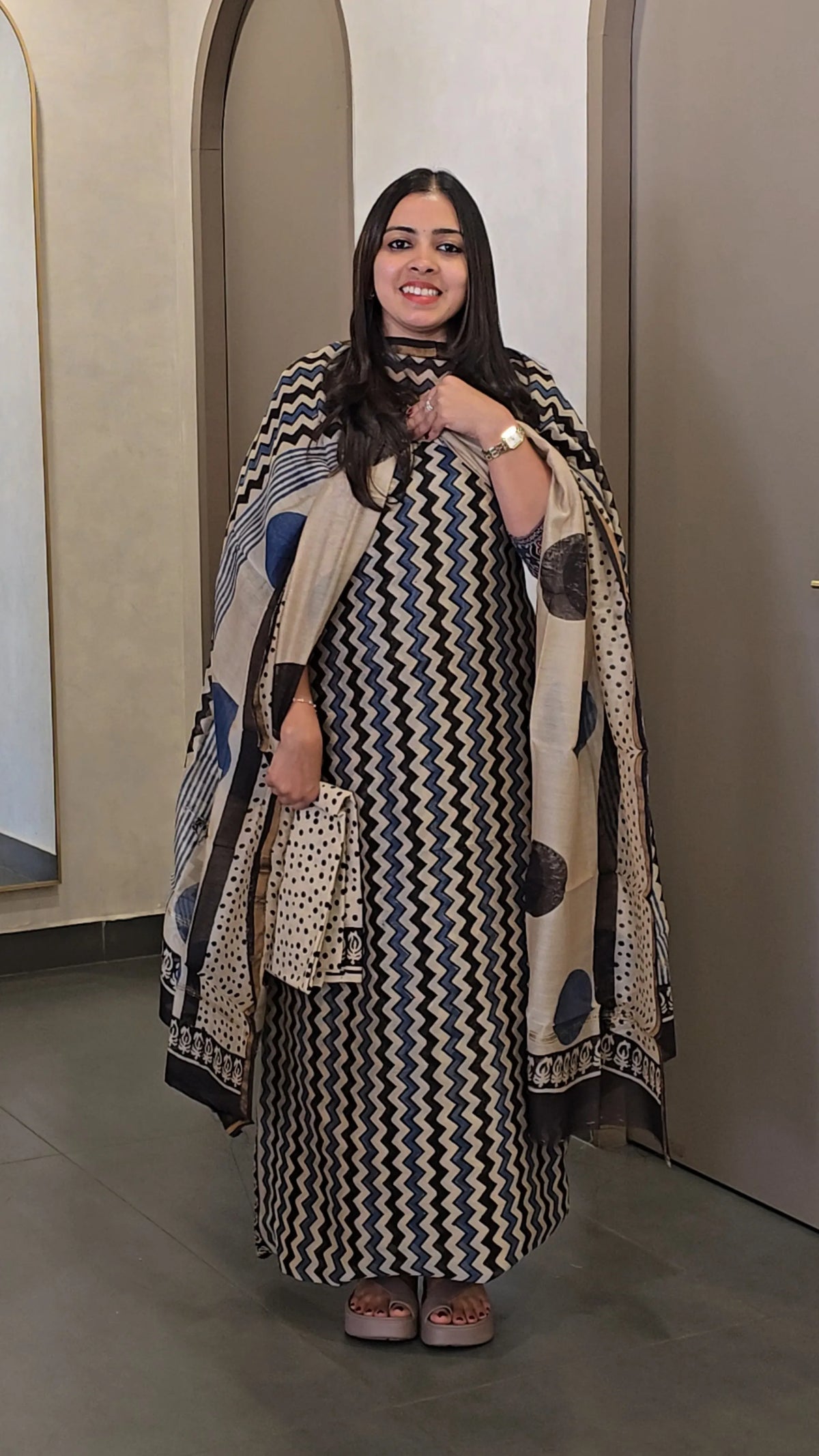 Chanderi Silk Salwarsuit - SC 10814