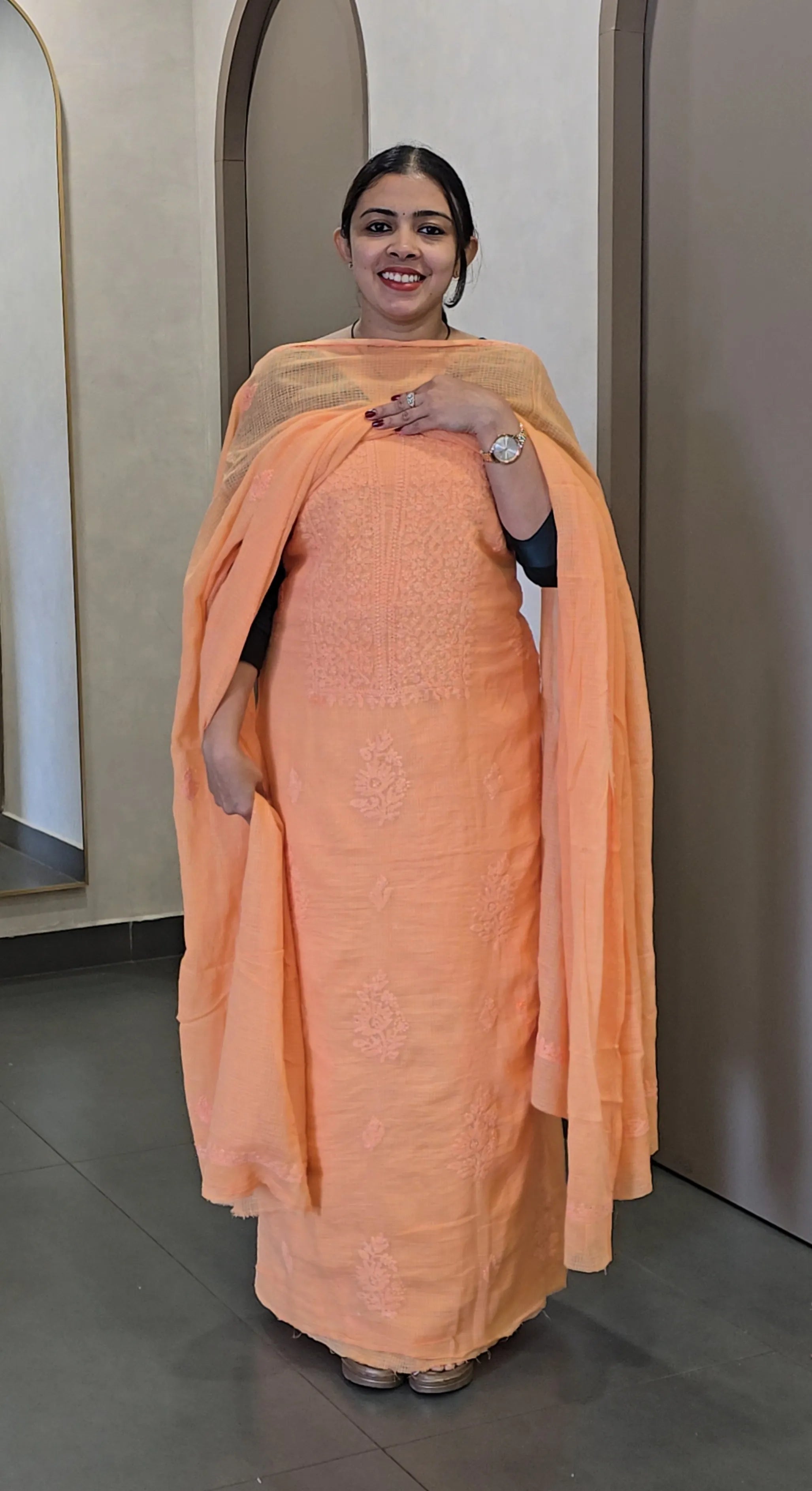 Premium Cotton Kota Chikanakari Salwarsuit - SC 10394