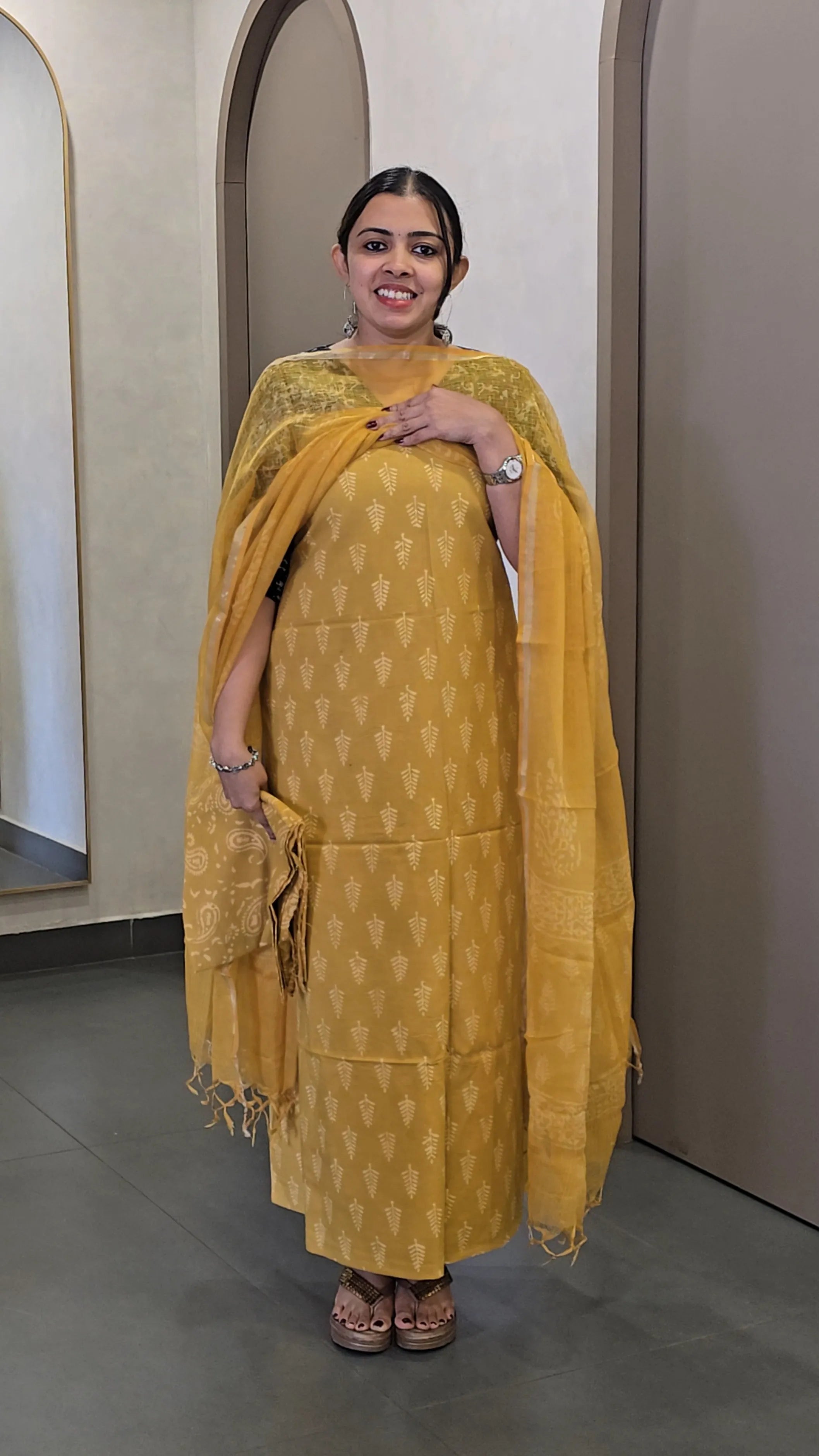 Cotton Salwarsuit with Kota Doria Dupatta - SC 10337