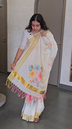 Kerala Cotton Onam Saree - SC 10187