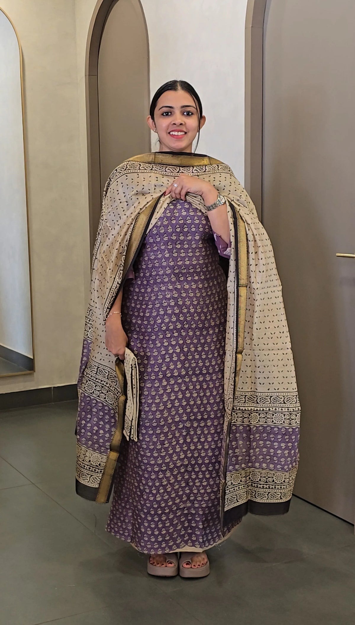Maheshwari Silk Salwarsuit - SC 10841
