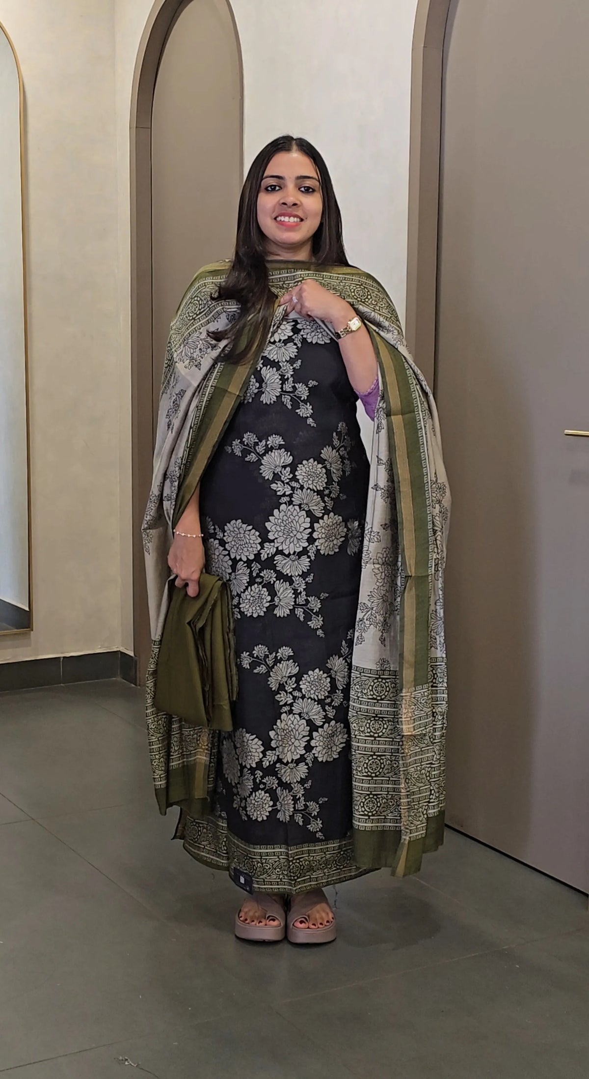 Chanderi Silk Salwarsuit - SC 10805