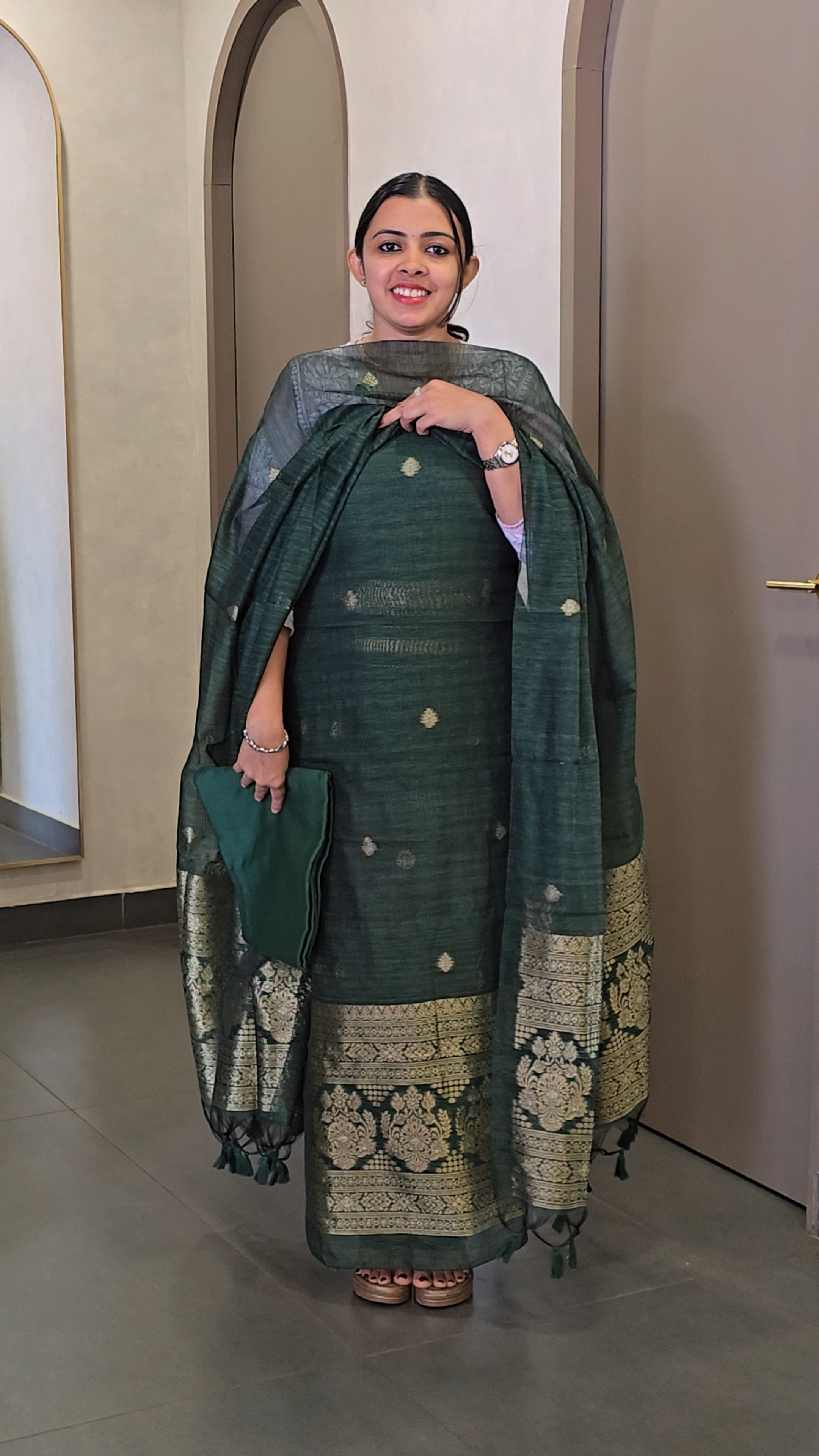 Banarasi Chanderi Salwarsuit - SC 10412