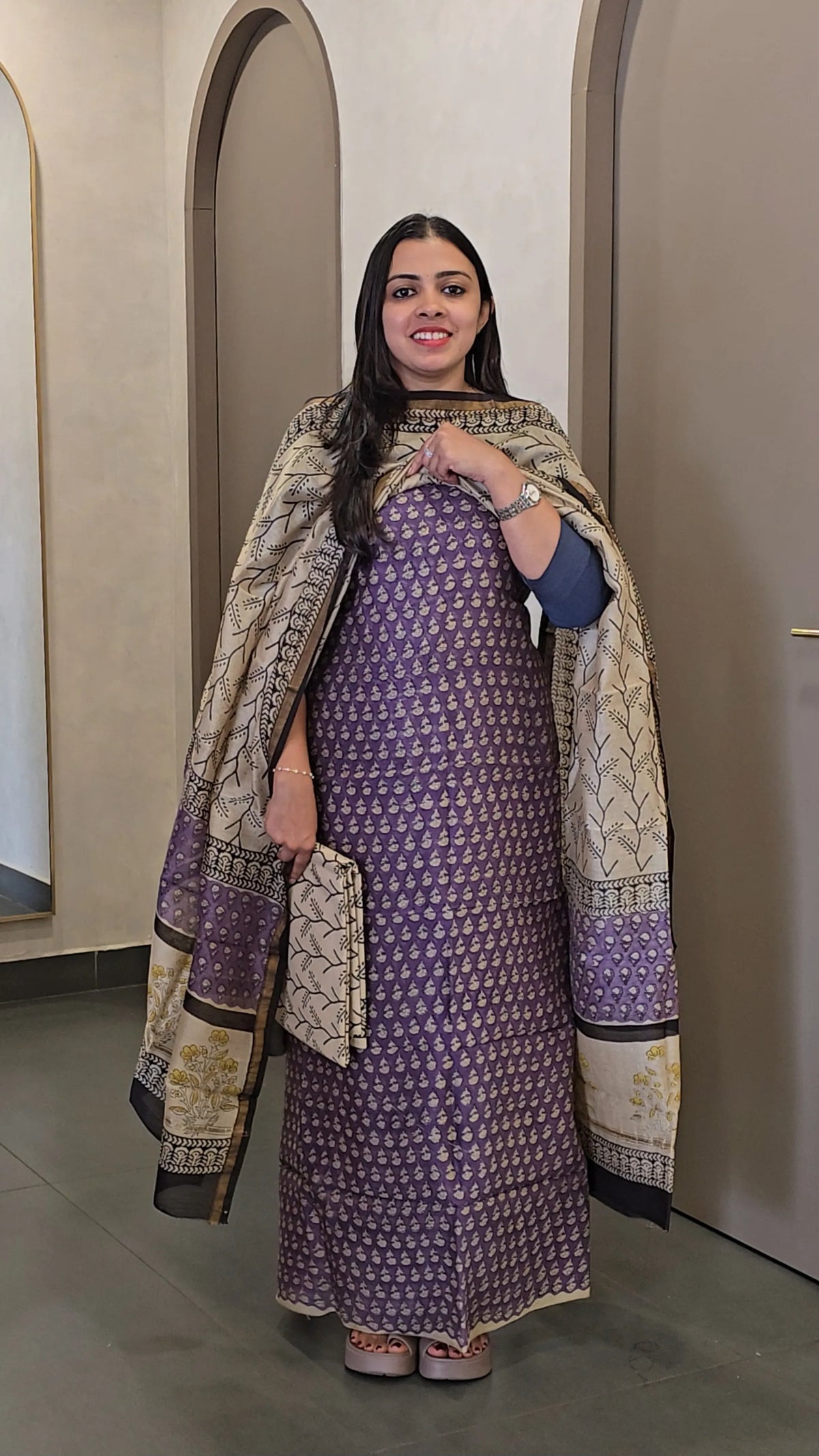 Chanderi Silk Salwarsuit - SC 10814