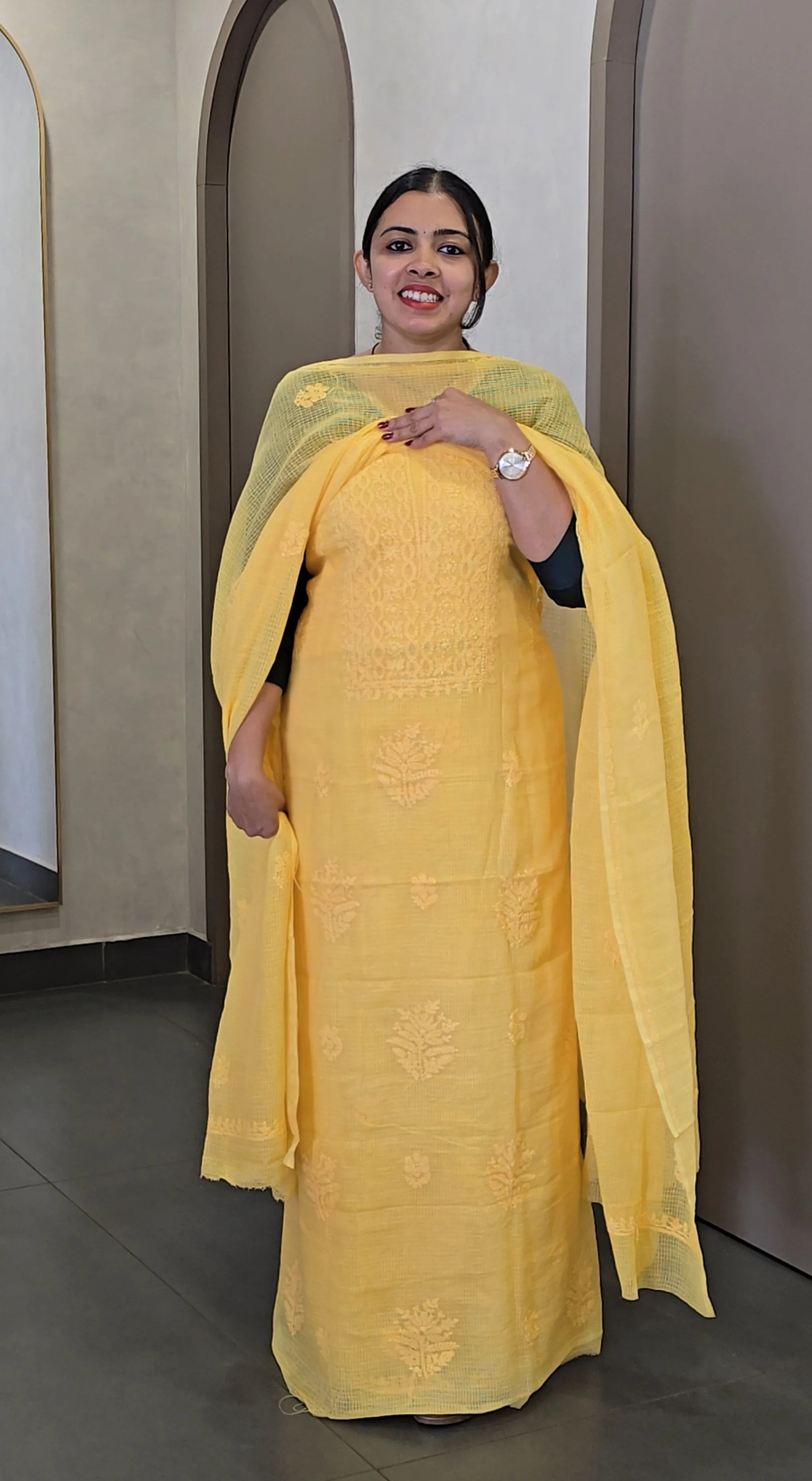 Premium Cotton Kota Chikanakari Salwarsuit - SC 10394