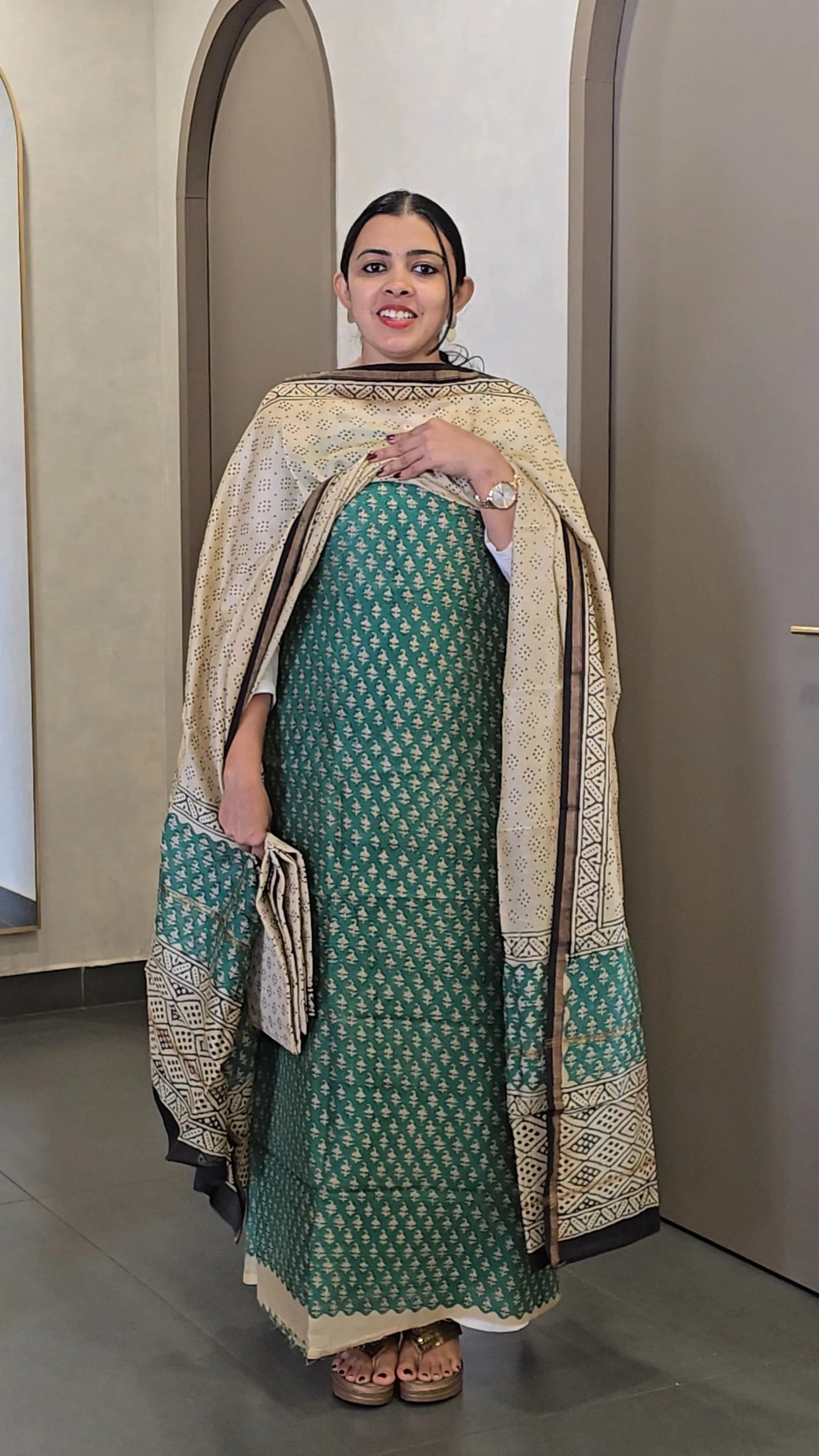 Chanderi Silk Salwarsuit - SC 10338