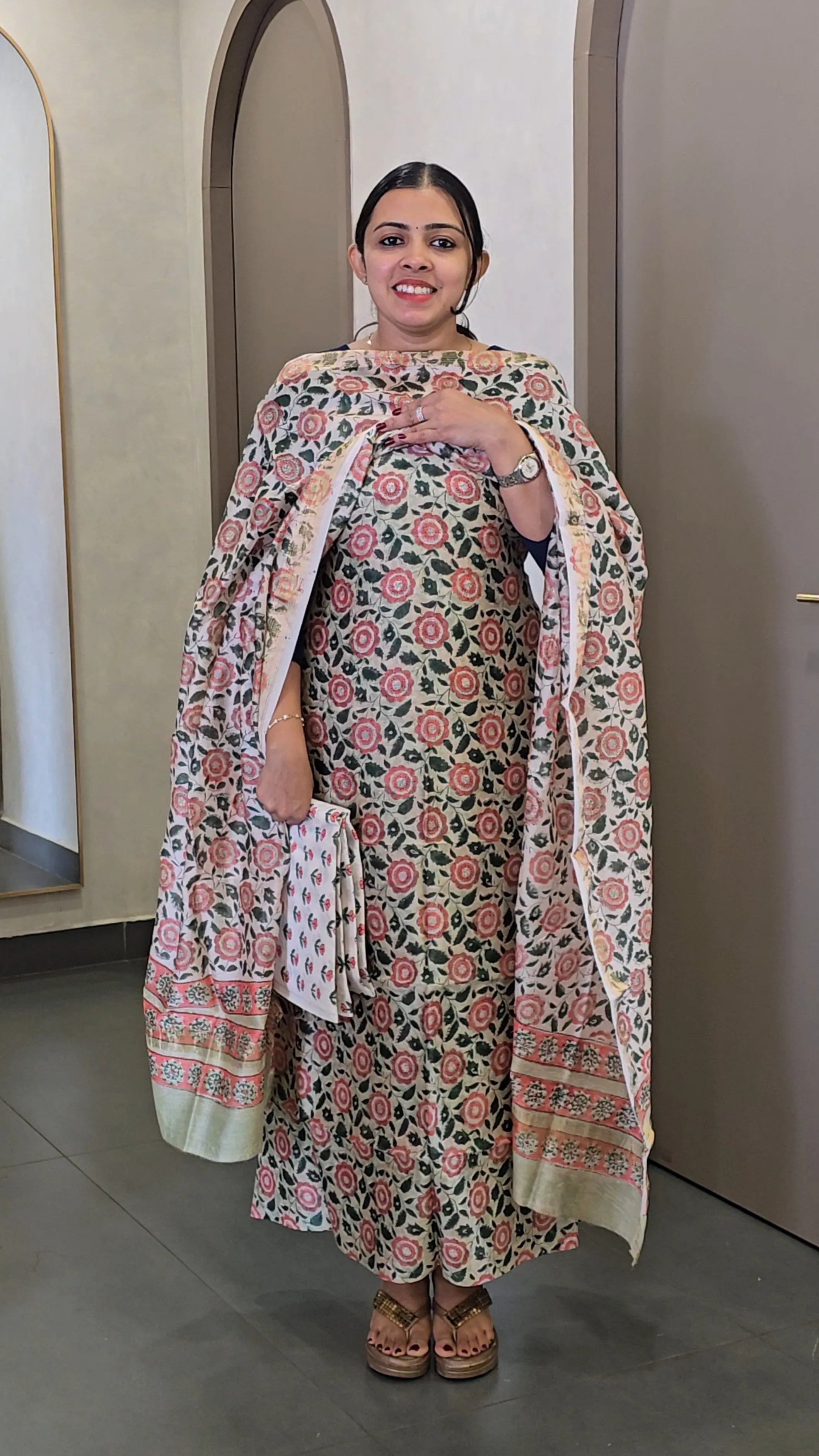Maheshwari Silk Salwarsuit - SC 10666