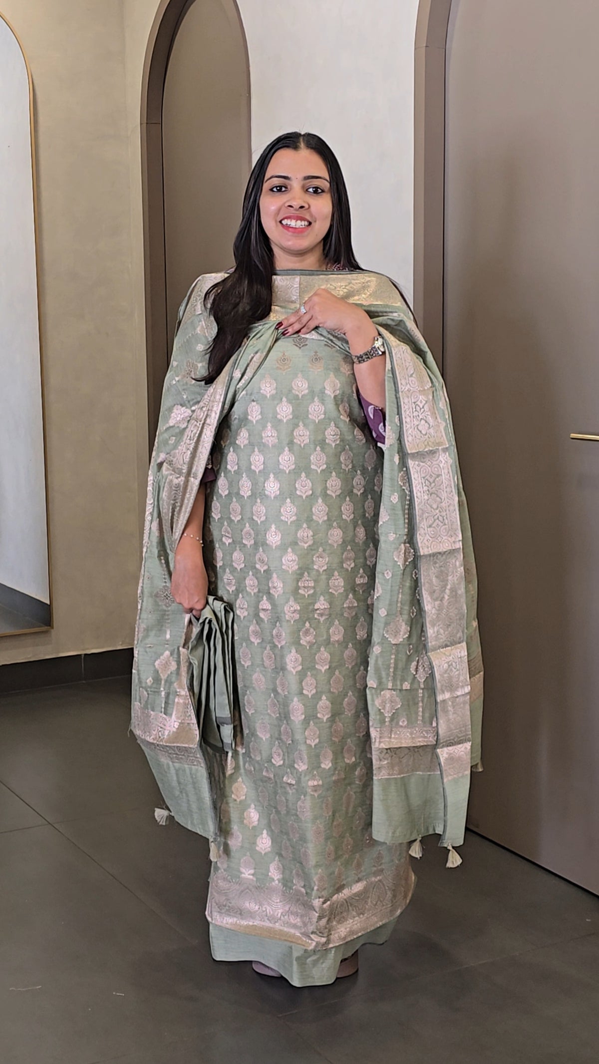 Soft Silk Banarasi Salwarsuit - SC 10661