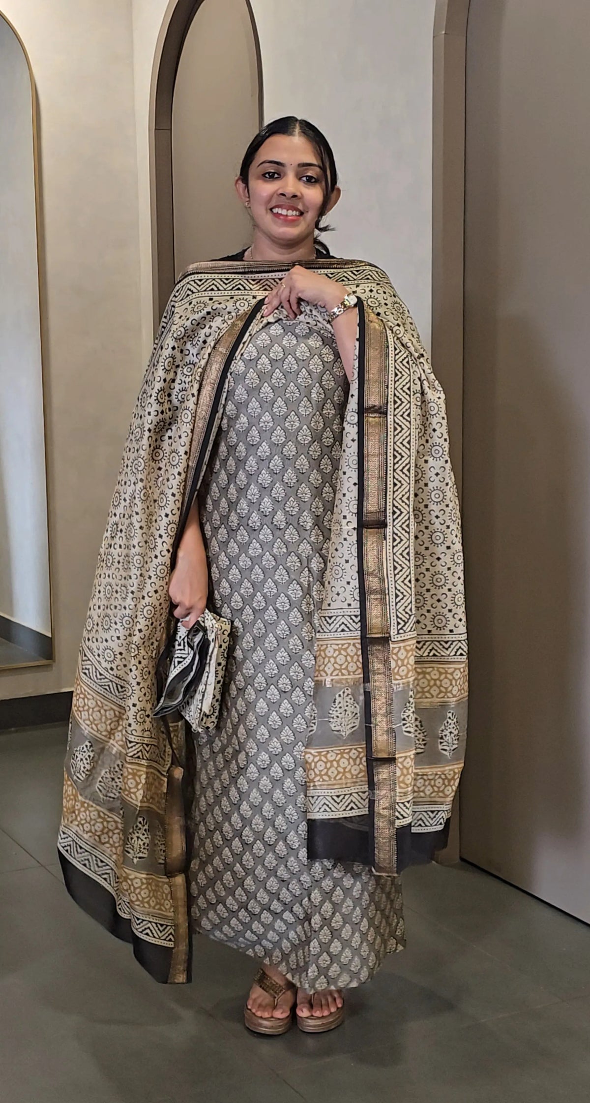 Maheshwari Silk Salwarsuit - SC 10726