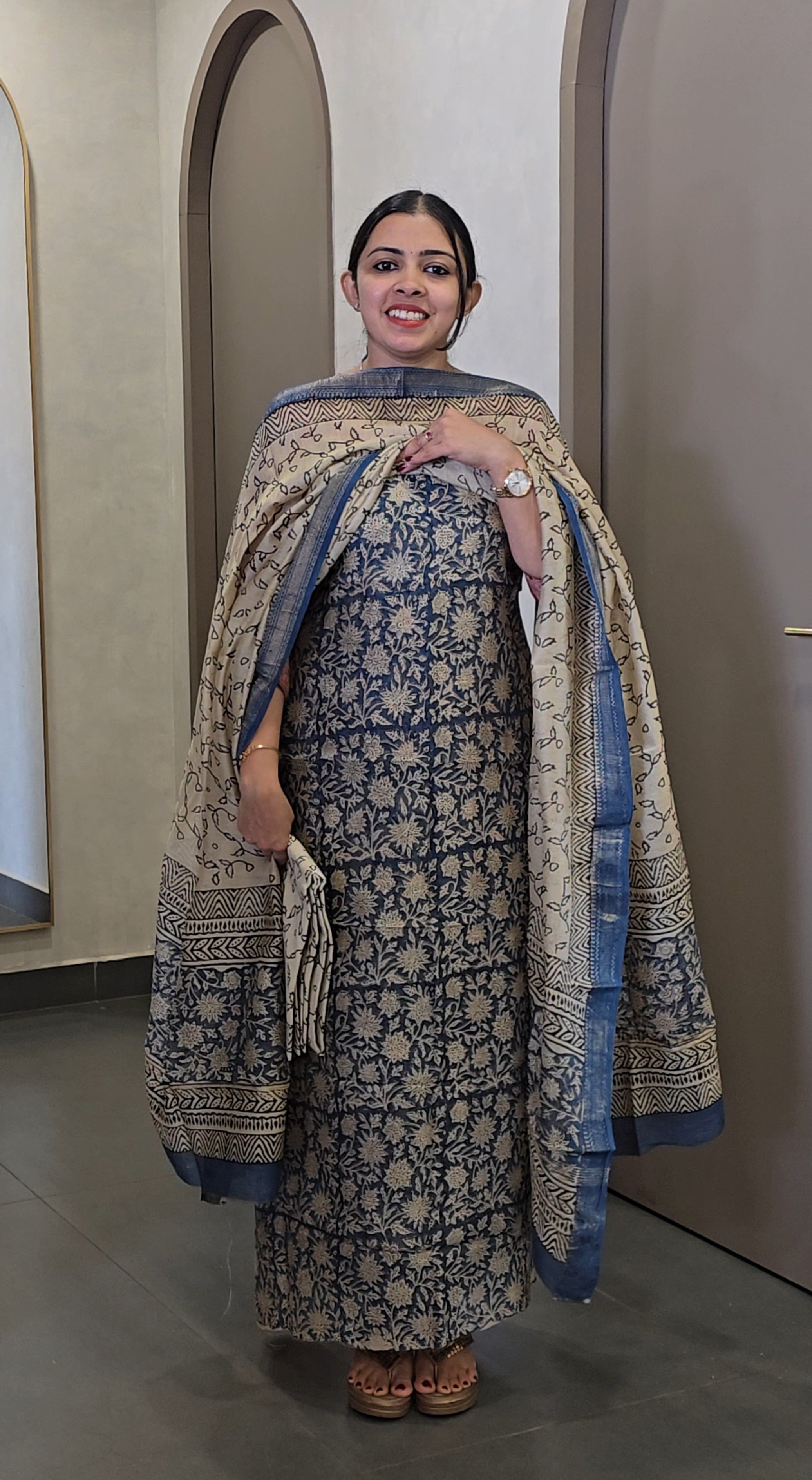Maheshwari Silk Salwarsuit - SC 10339