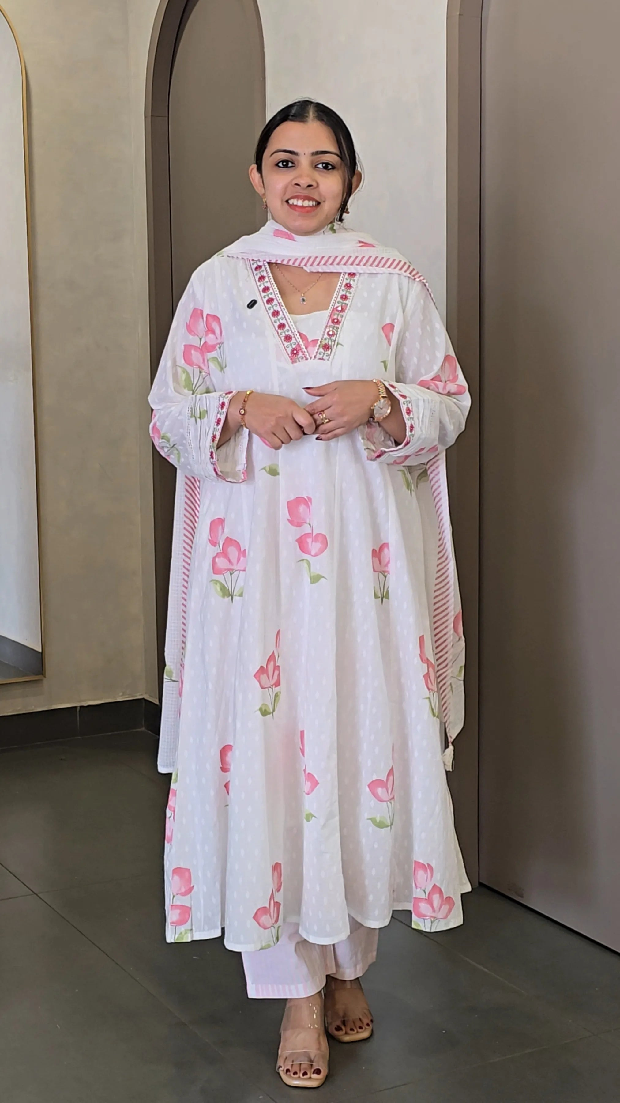 Jacquard Cotton Salwar Set - SC 10428