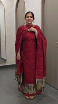 Dupion Silk with Jamdhani Weaving  - SC 10717