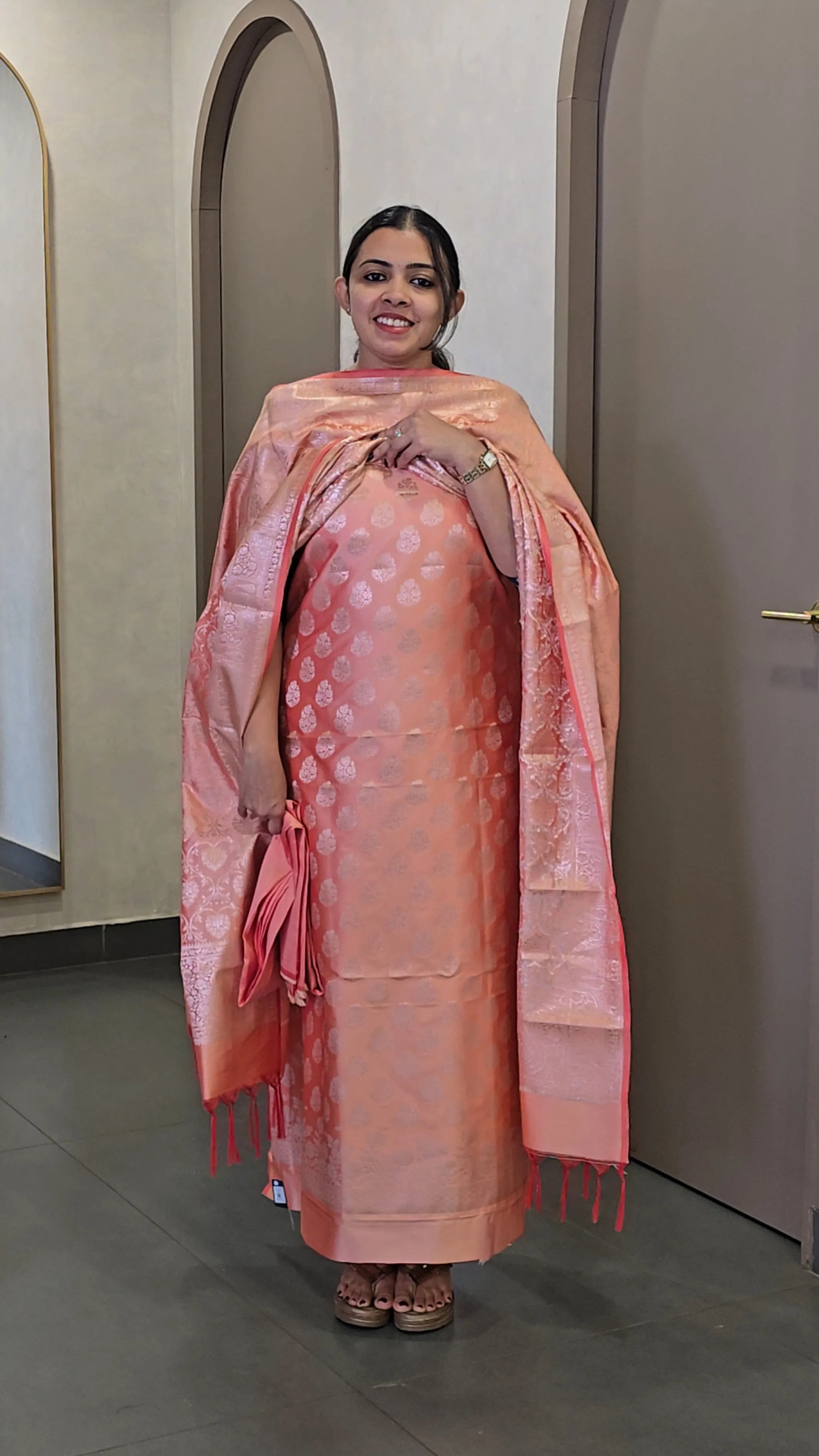 Soft Silk Banarasi Salwarsuit - SC 10254