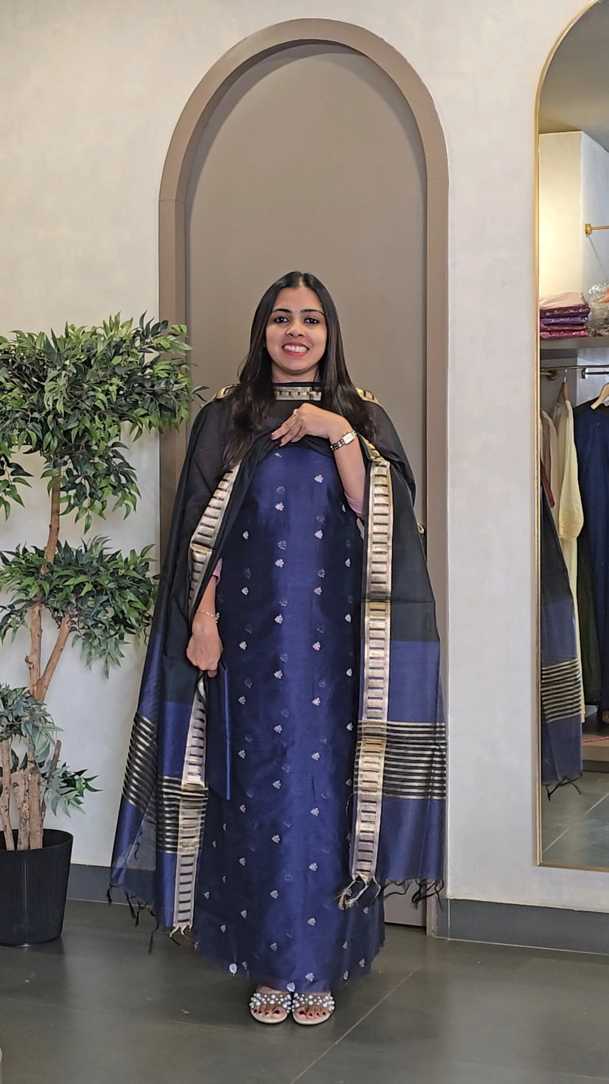Chanderi Silk Salwarsuit - SC 10987
