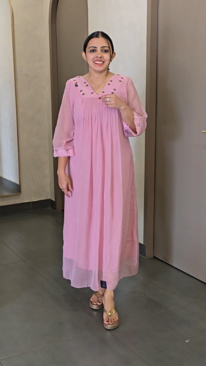 Crepe Party Wear Tops - 9112