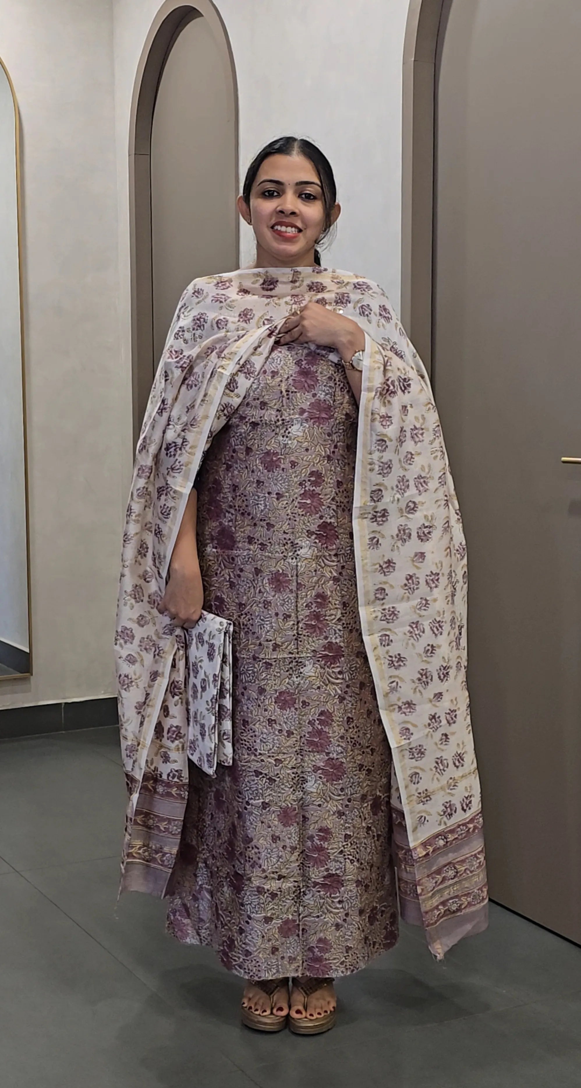 Chanderi Silk Salwarsuit - SC 9455