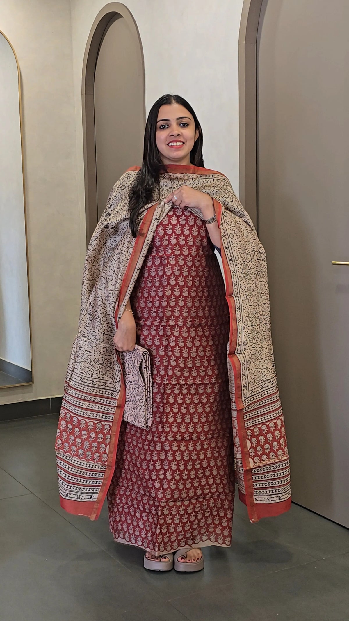 Chanderi Silk Salwarsuit - SC 10814