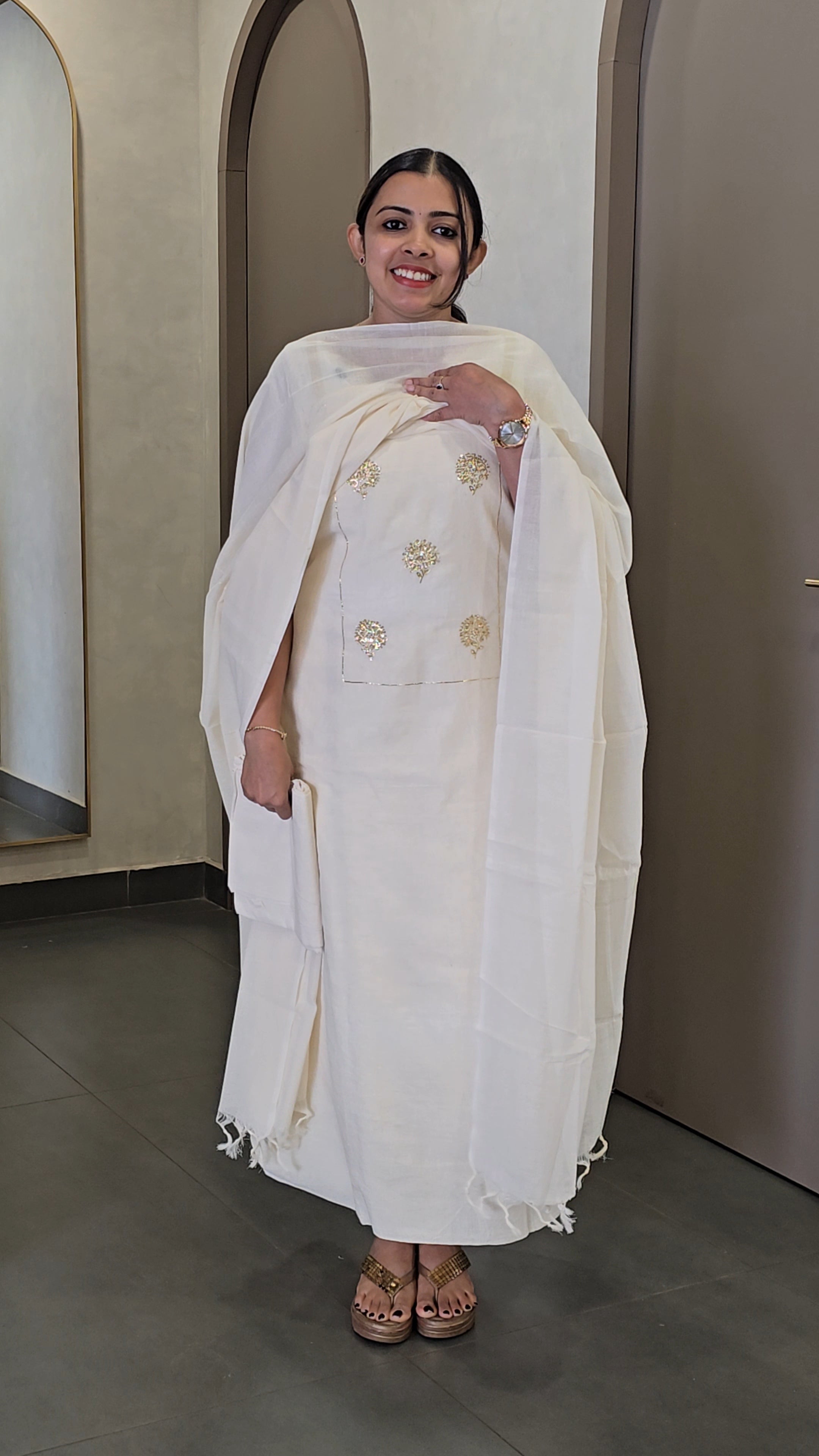 Unstiched Onam Salwarsuit -
