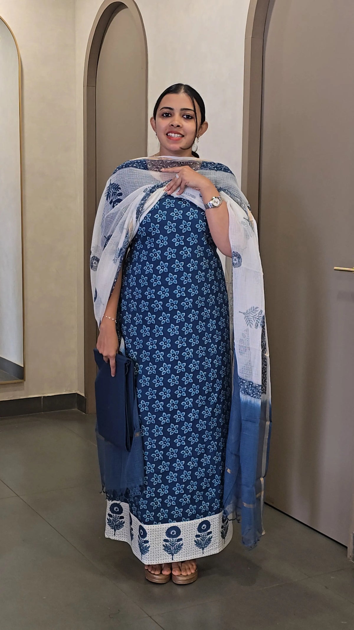 Cotton Salwarsuit with Kota Dupatta - SC 10176