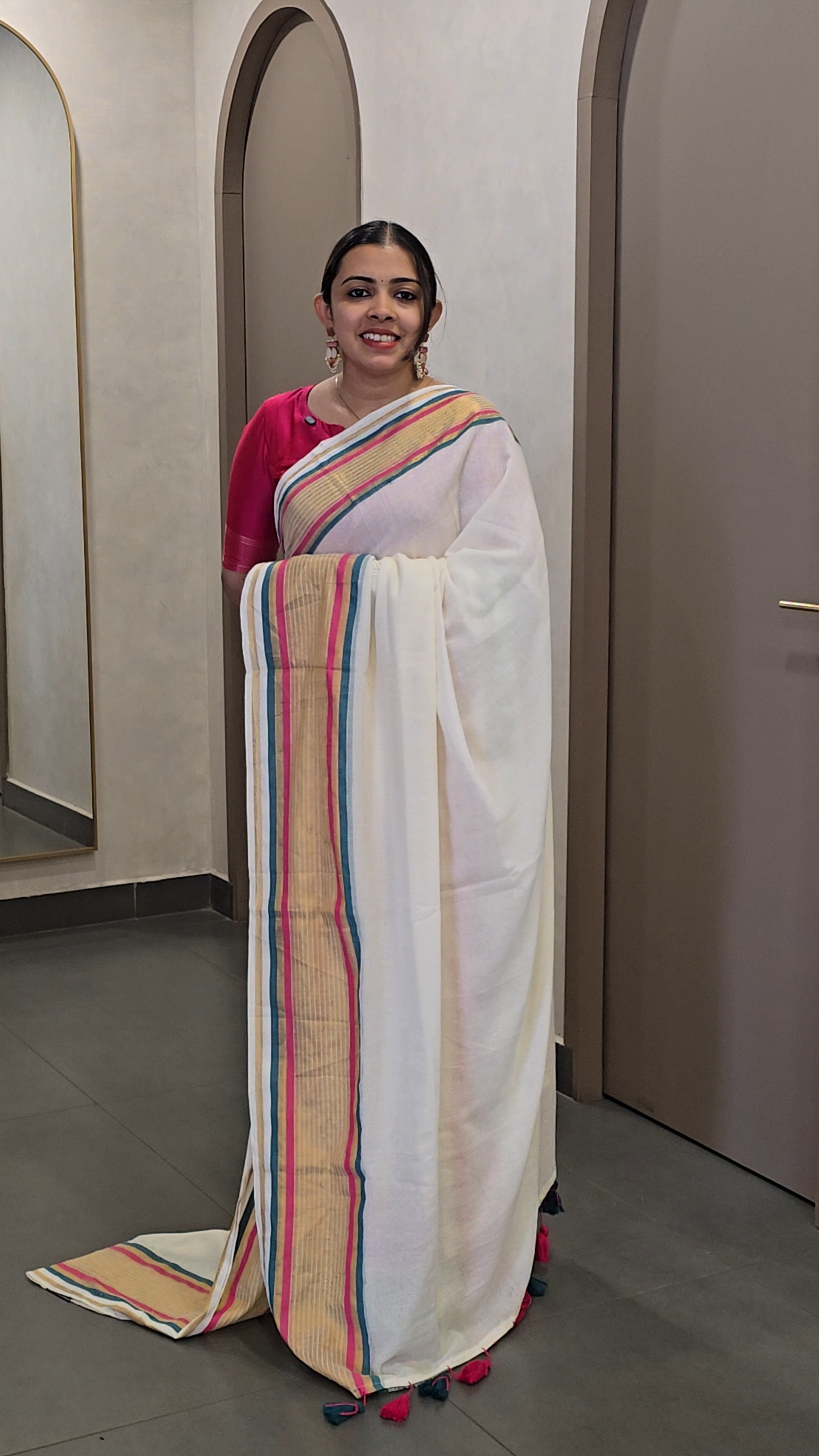 Mul-Cotton Onam Saree