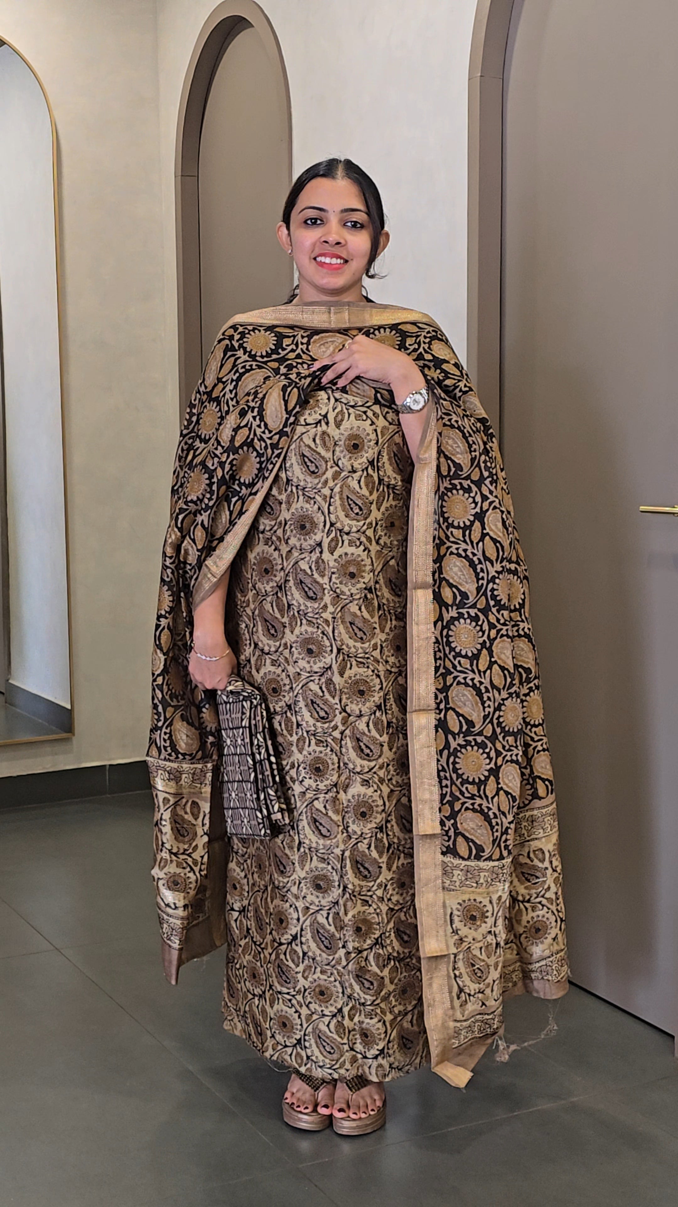 Maheshwari Silk Salwarsuit - SC 10327