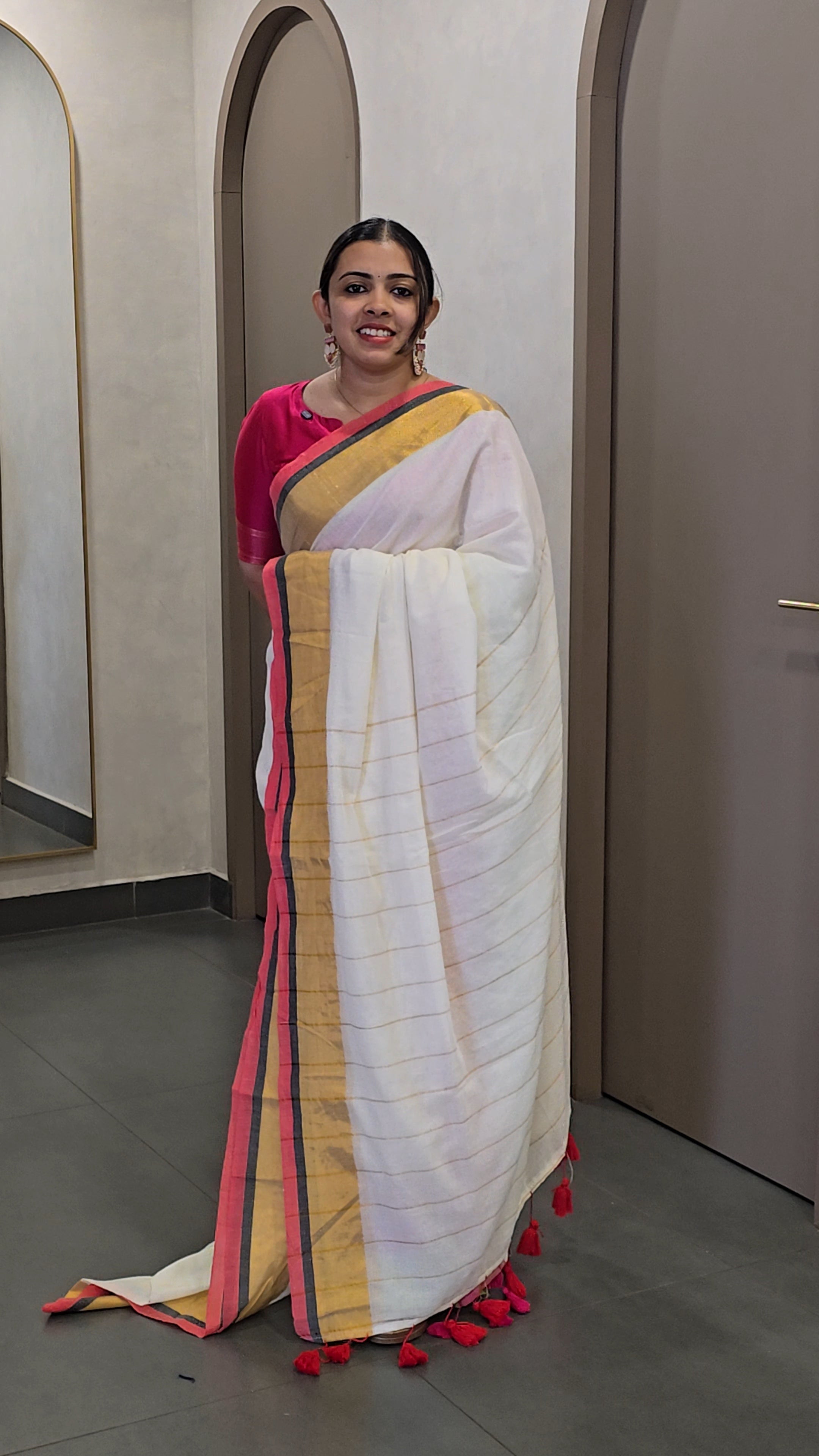 Mul-Cotton Onam Saree