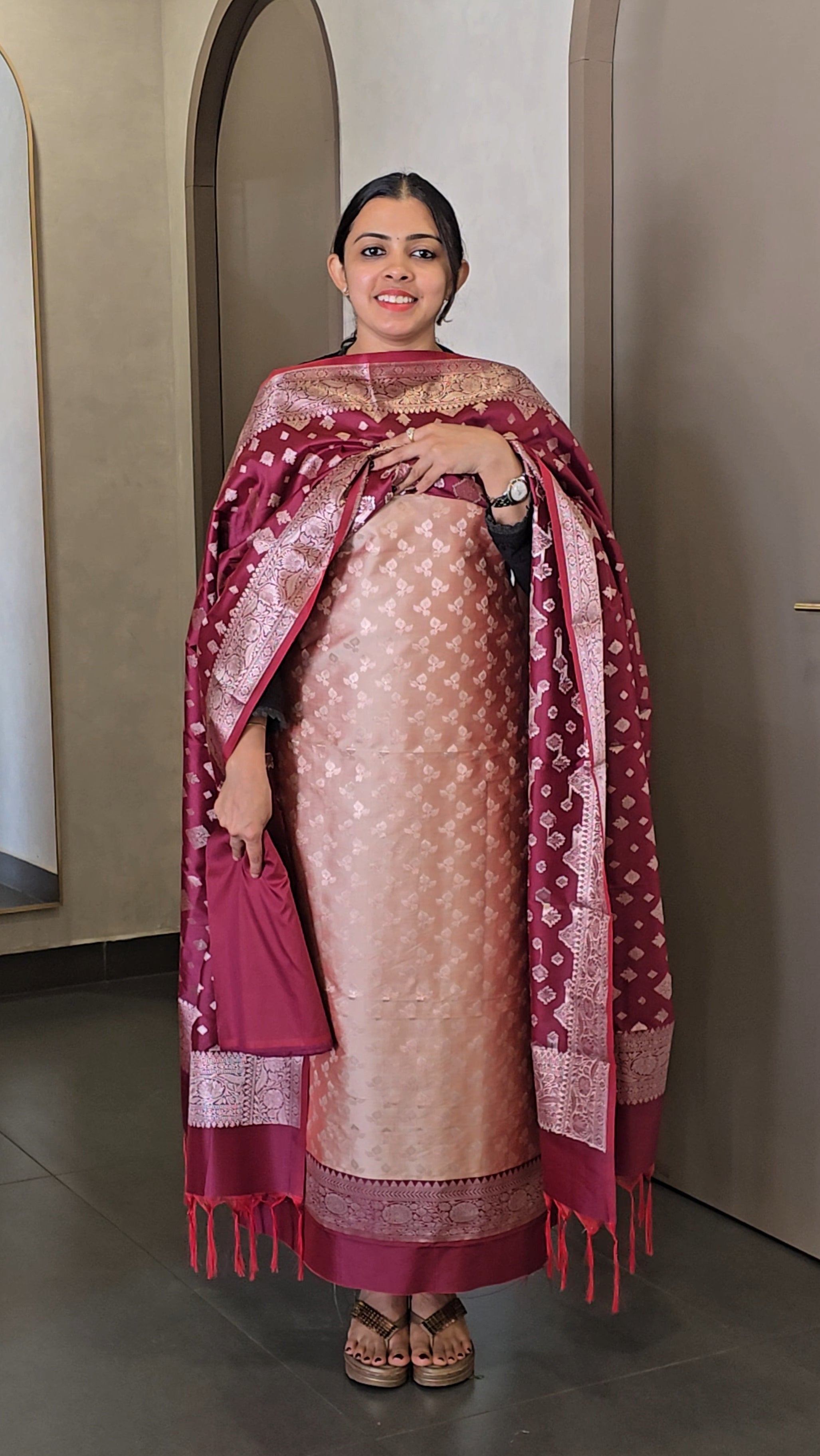Soft Silk Banarasi Salwarsuit - SC 10254