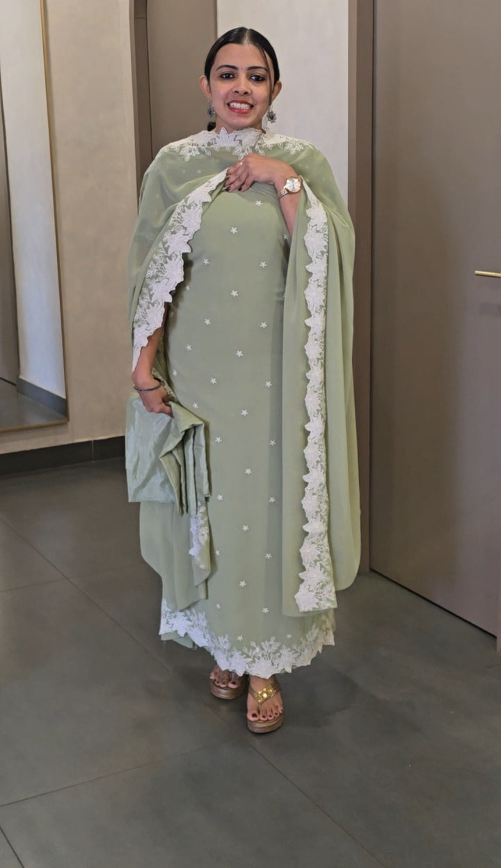 Georgette Cutwork Salwarsuit - SC 1004