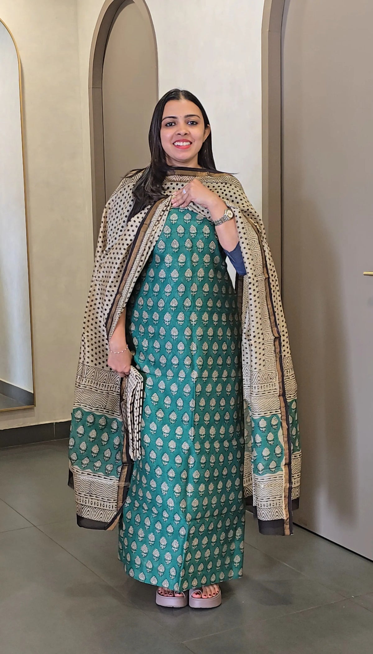 Chanderi Silk Salwarsuit - SC 10814