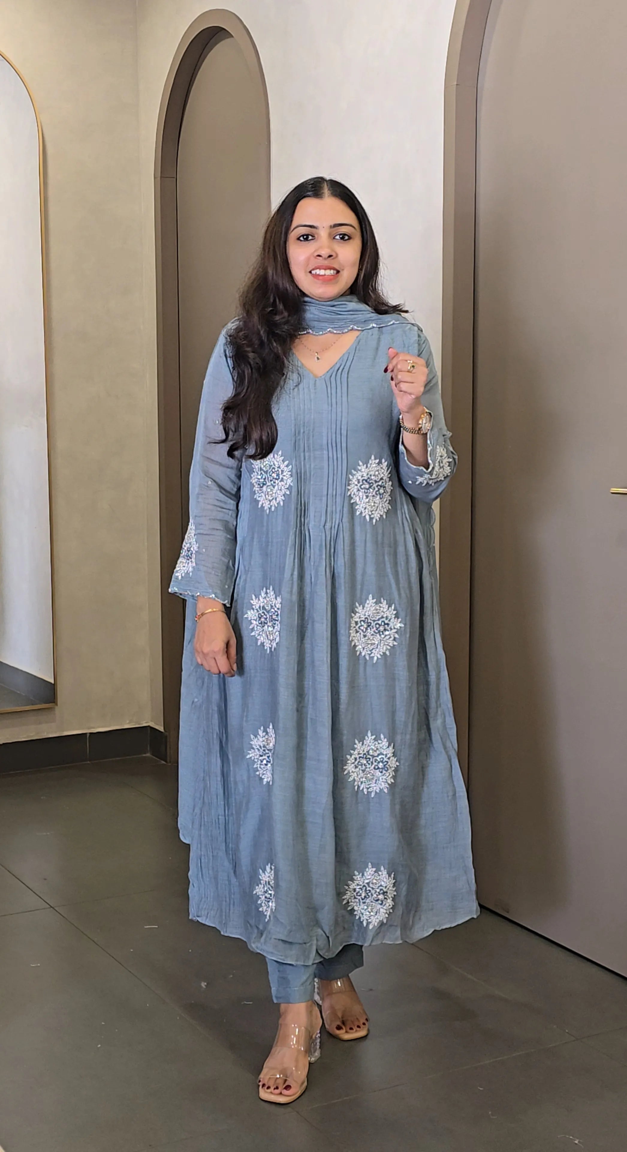 Premium Pure Mul Chanderi Salwar Set - SC 10580