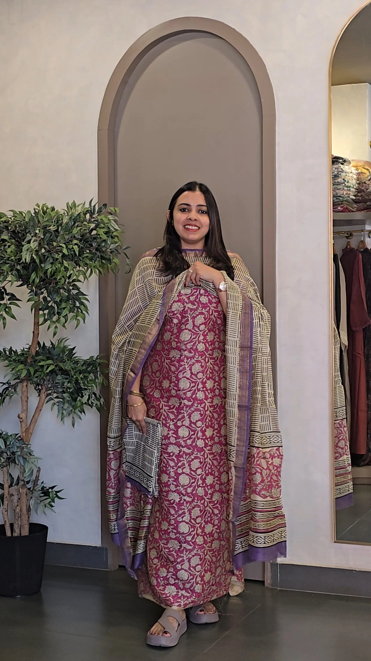 Maheshwari Silk Salwarsuit - SC 10897