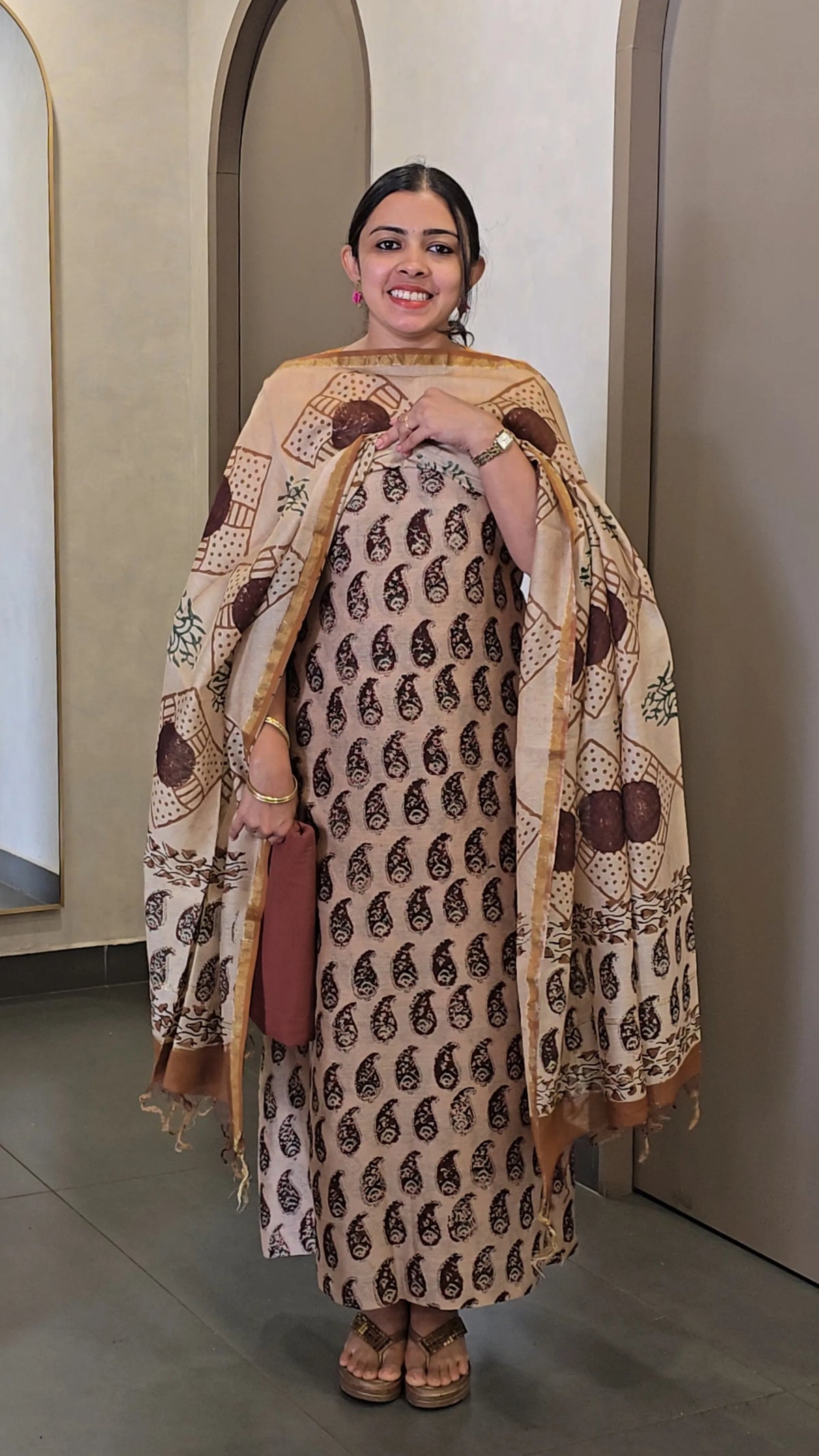Chanderi Silk Salwarsuit - SC 10619