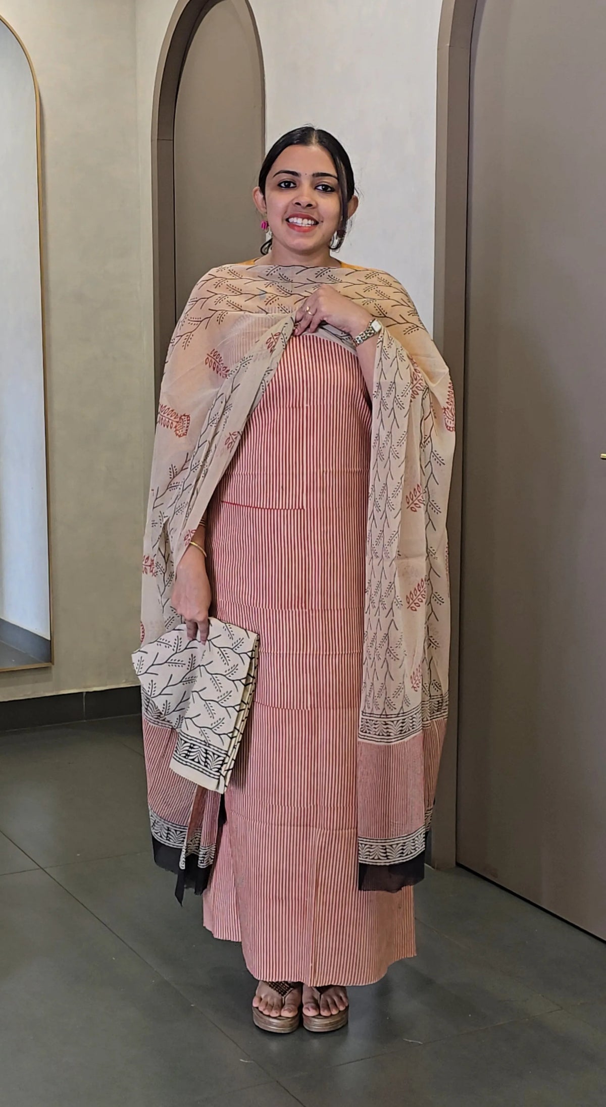 Cotton Salwarsuit with Chiffon Dupatta - SC 10741