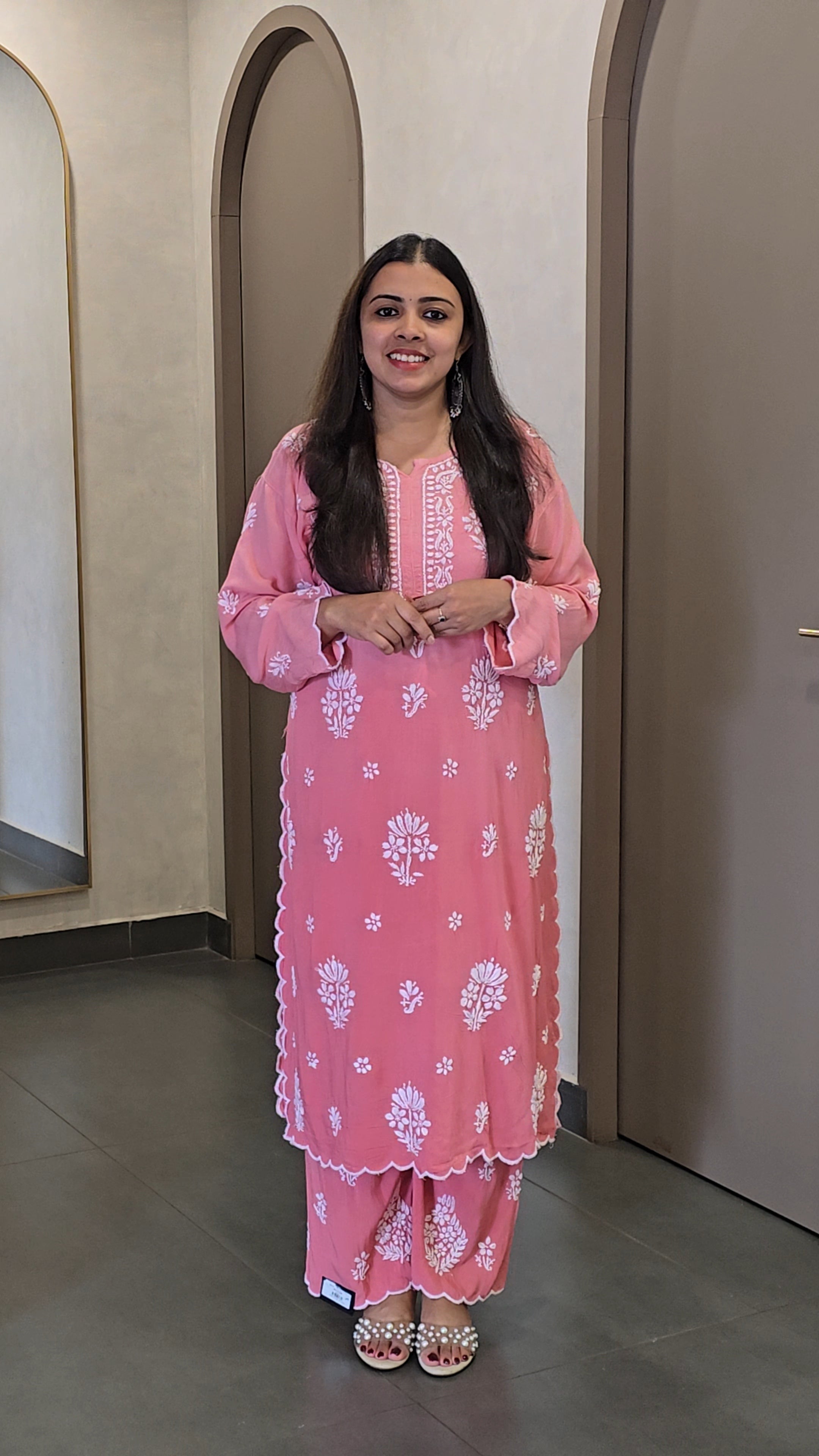 Ombre Dyed Chikankari Co-ord Set - SC 10150