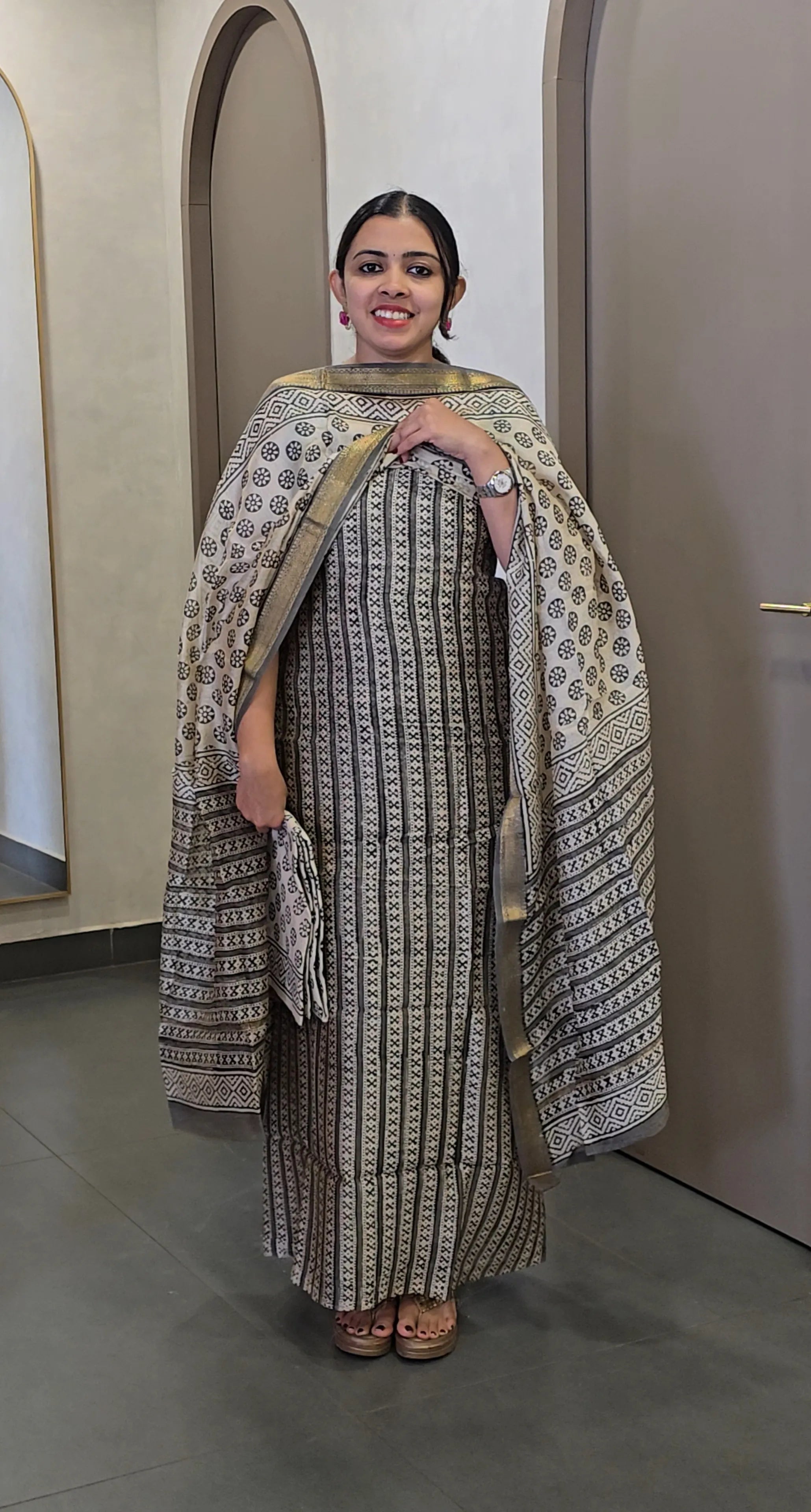 Maheshwari Silk Salwarsuit - SC 10141